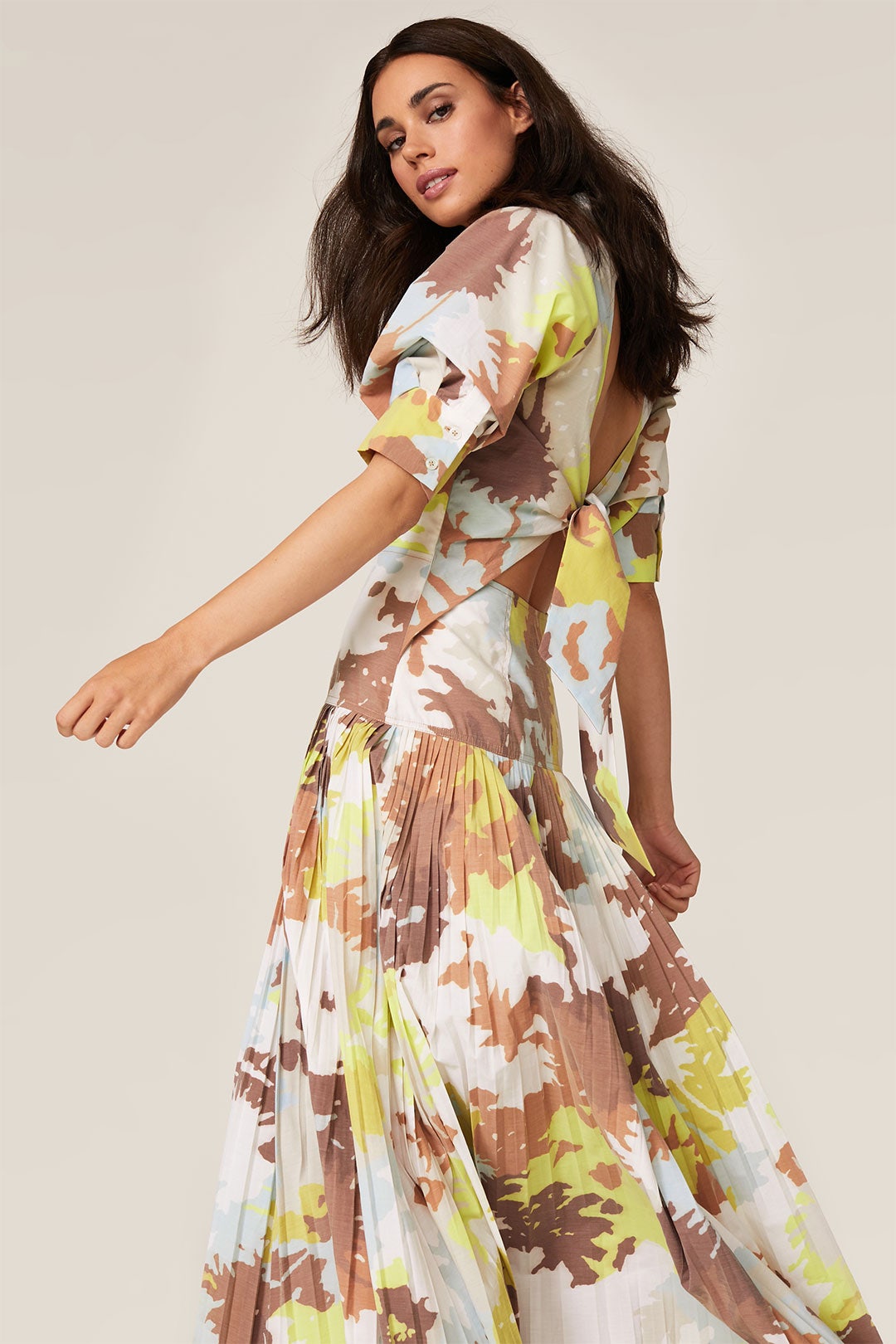 Iva Pleated Midi Dress by SIMKHAI 1