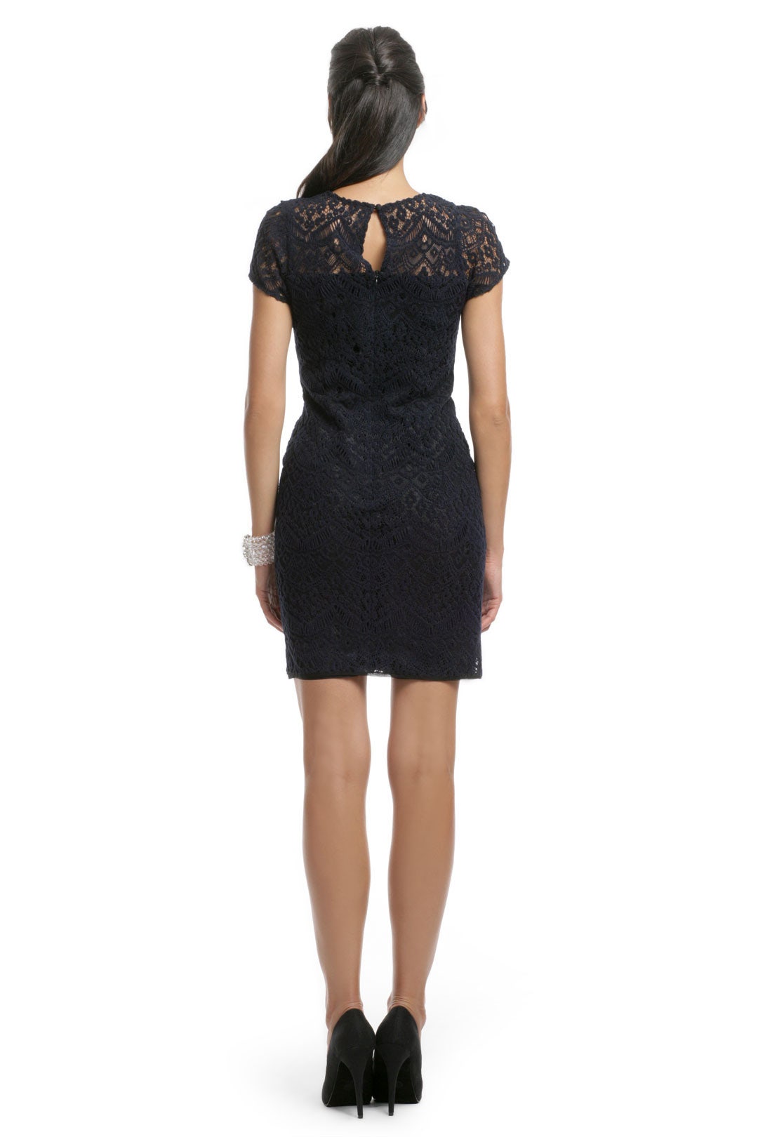 Navy Lace Crew Dress by Nanette Lepore 1
