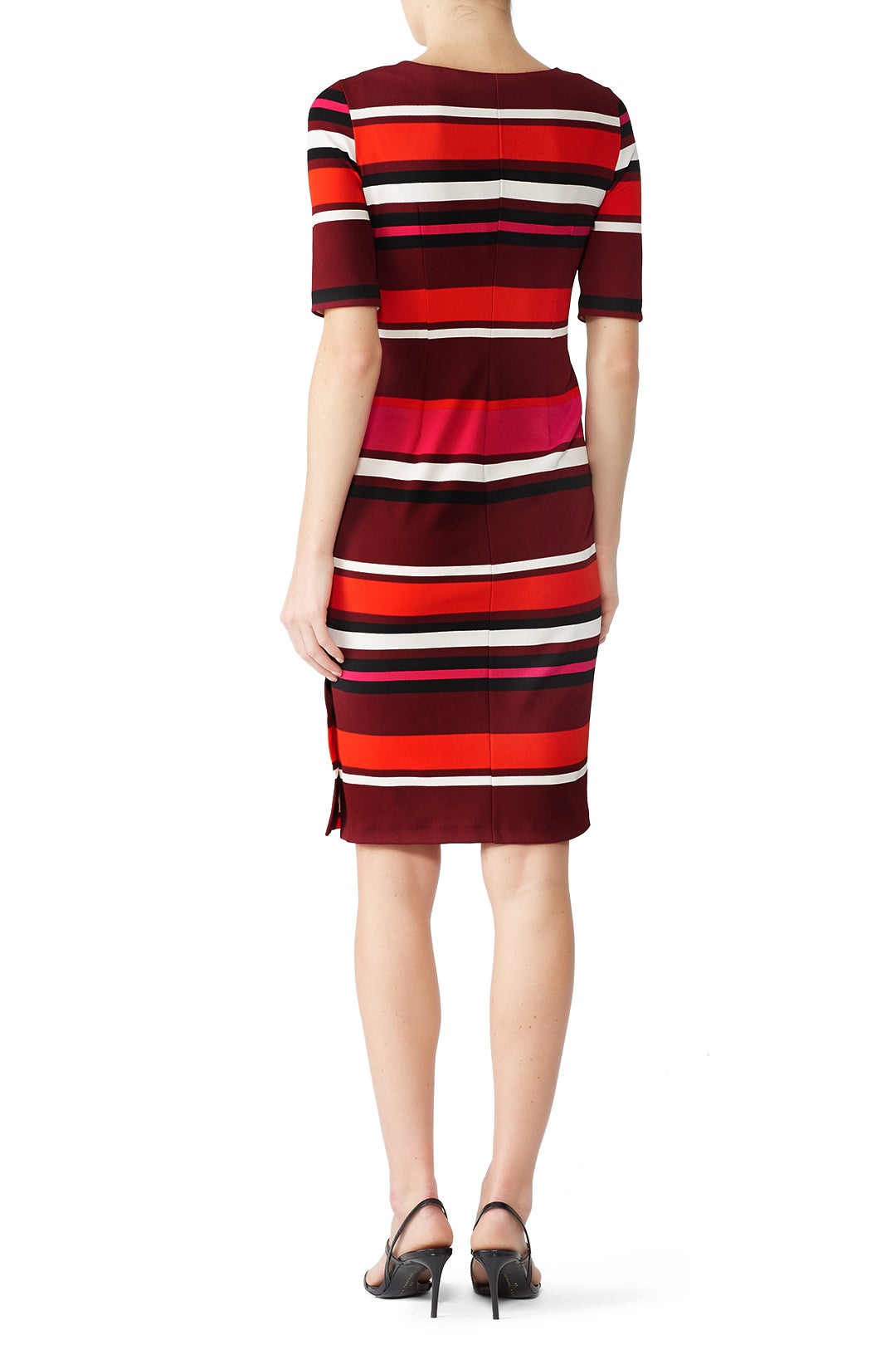 Red Tone Striped Dress by Slate & Willow 1