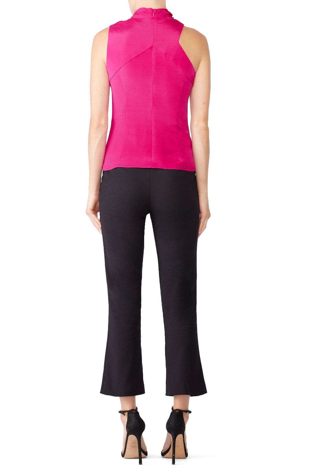 Pink Draped Neck Top by Cushnie 2