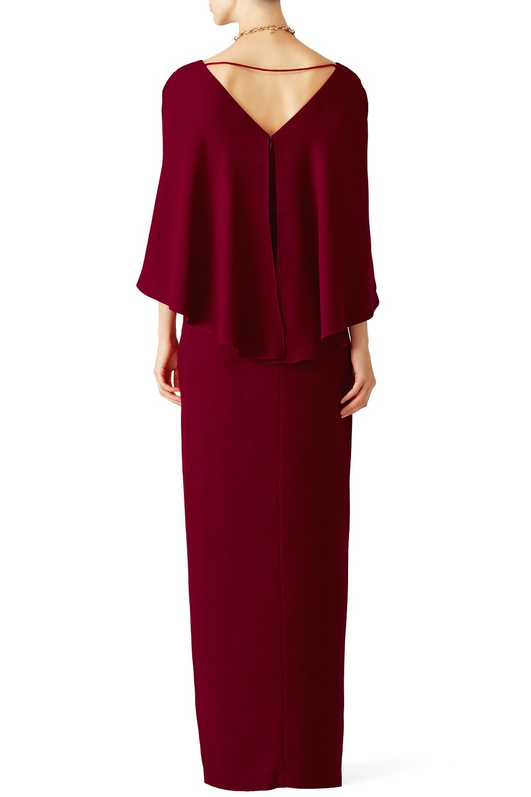 Dahlia Cape Gown by HALSTON 2