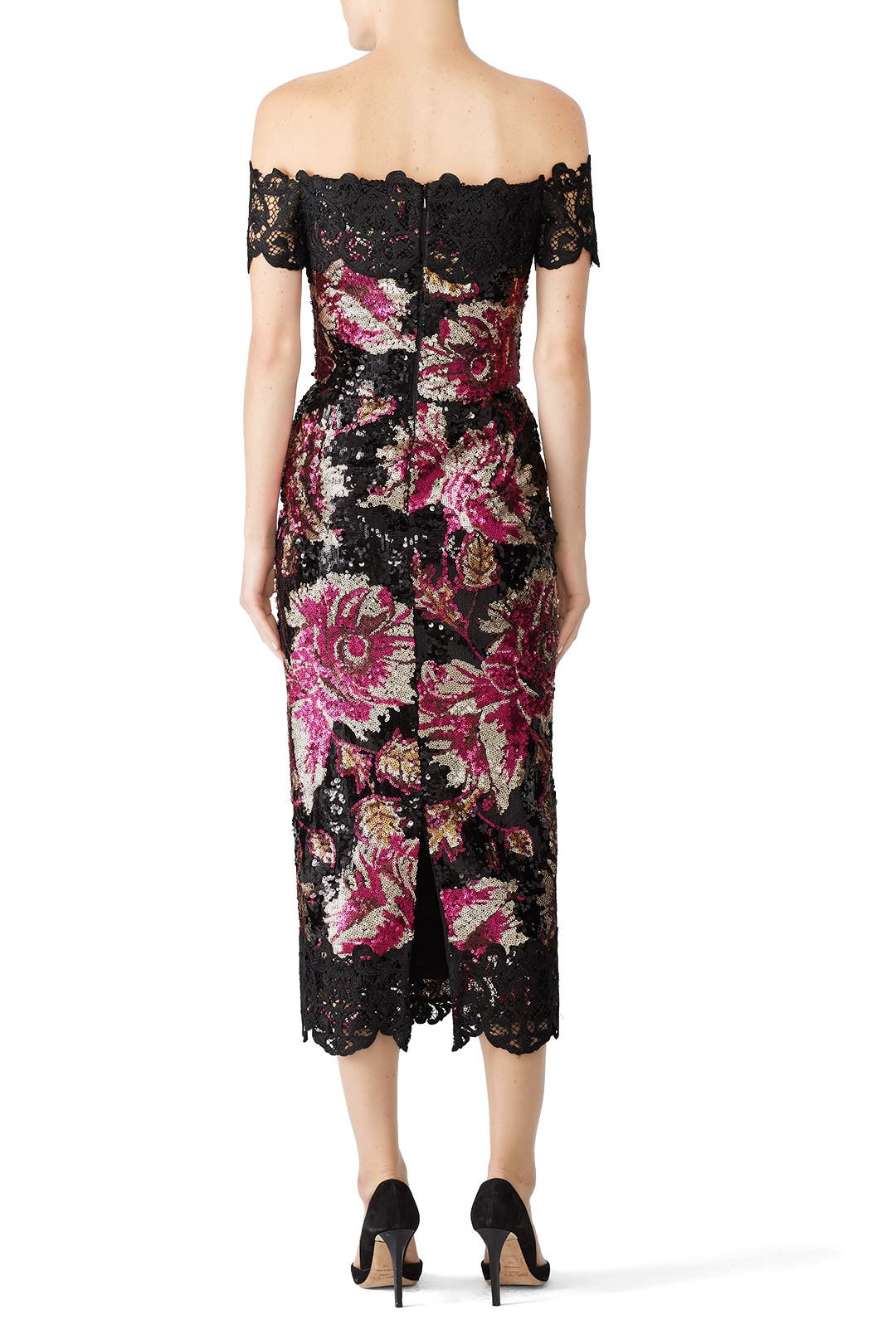 Floral Sequin Sheath by Marchesa Notte | Rent the Runway