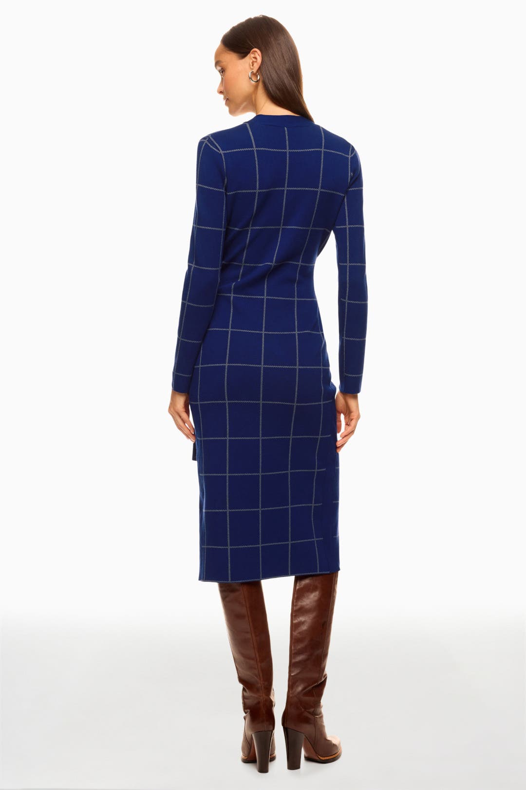【sacai】Windowpane Knit Dress 325015-42805-SACAI-WOOL-MOHAIR