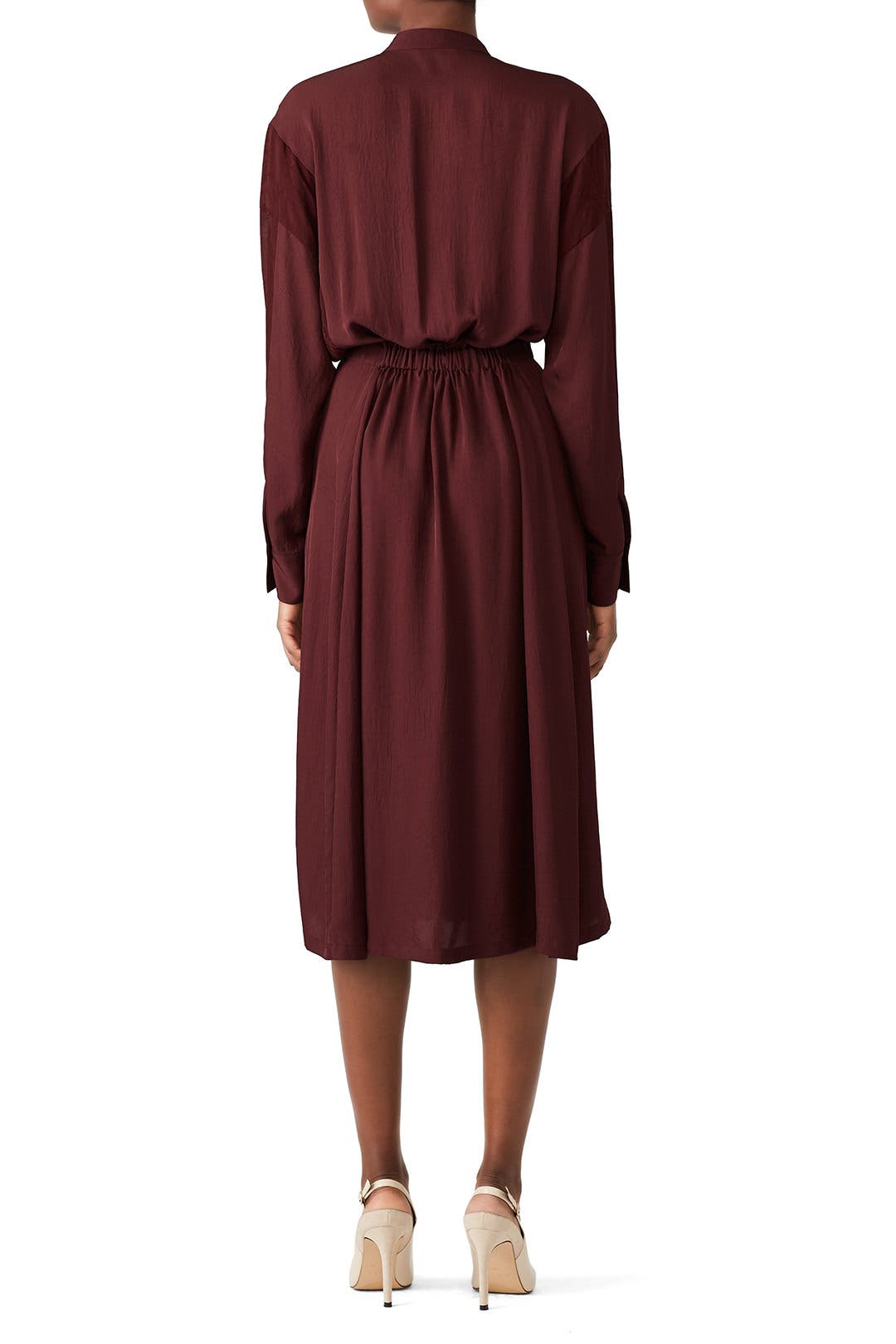 Burgundy Mixed Media Dress by VINCE. | Rent the Runway