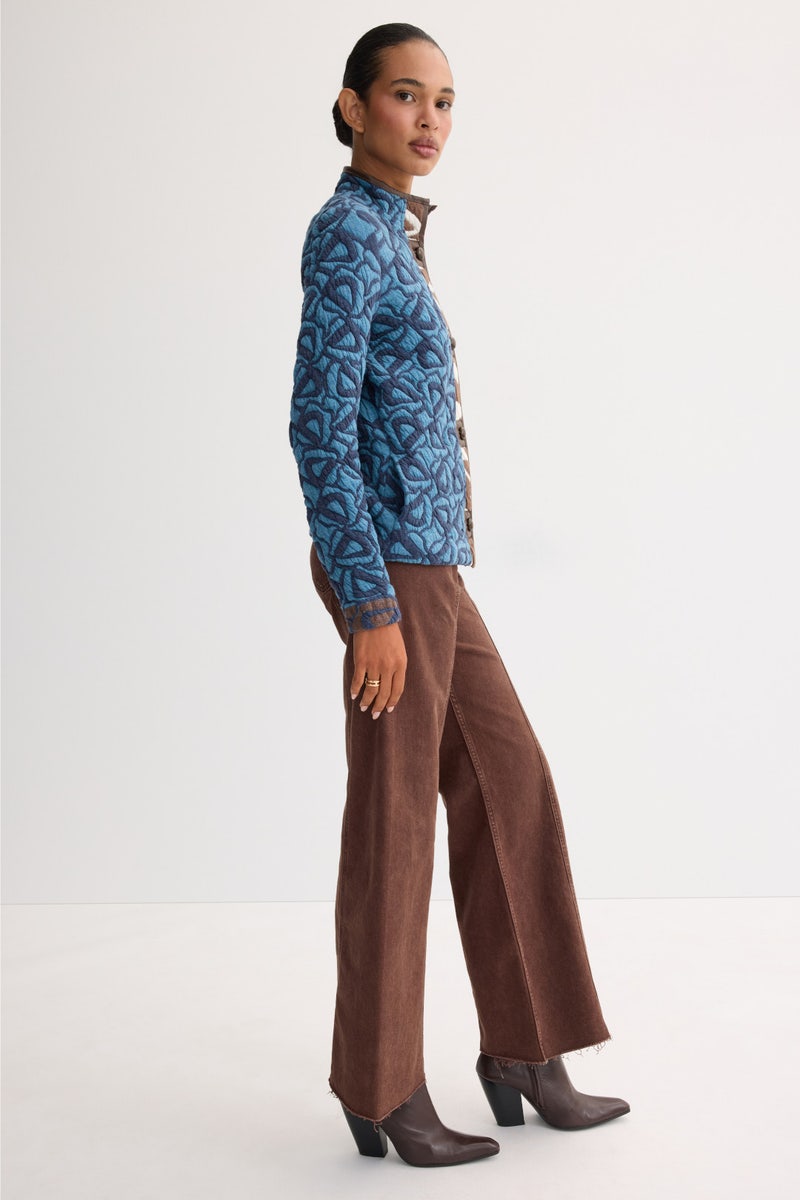 Quilted Faux Leather Trim Jacket by NIC + ZOE - Photo 1