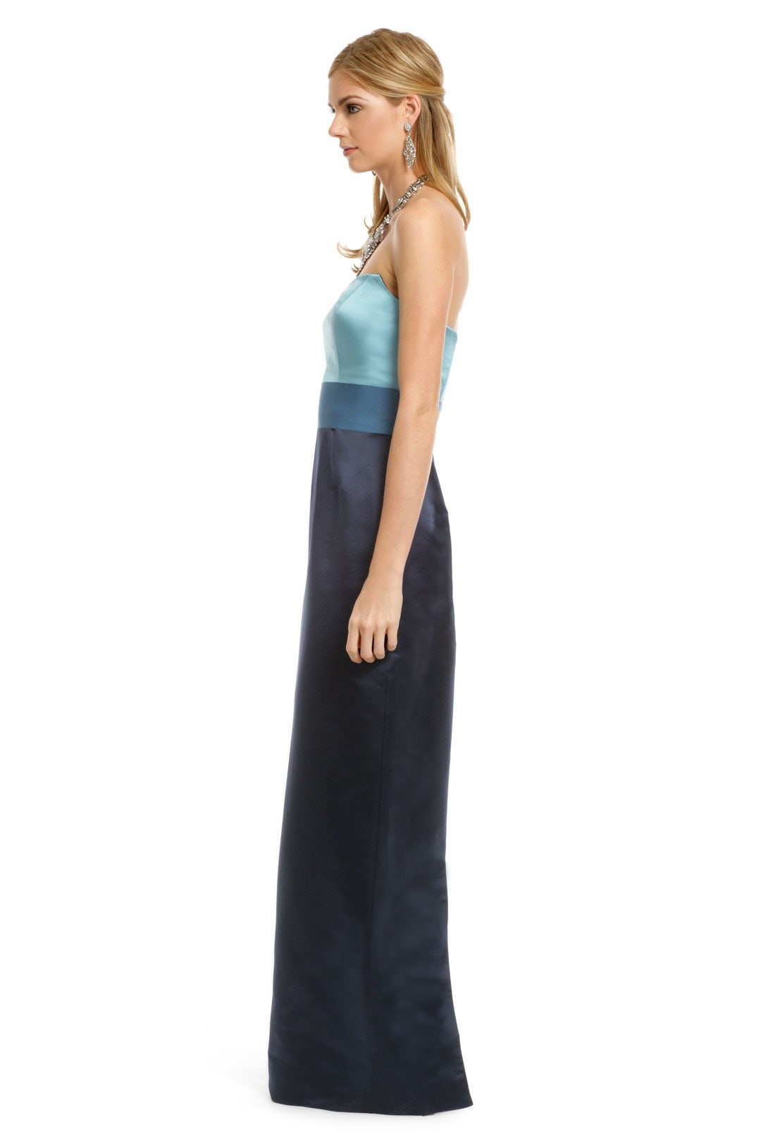 Blue Qui Contrast Gown by Chris Benz 1