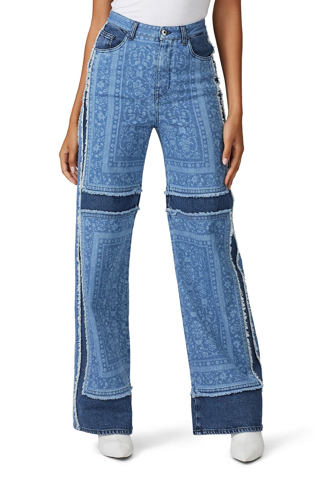 Denim Patch Carpenter Pants by SIMKHAI | Rent the Runway