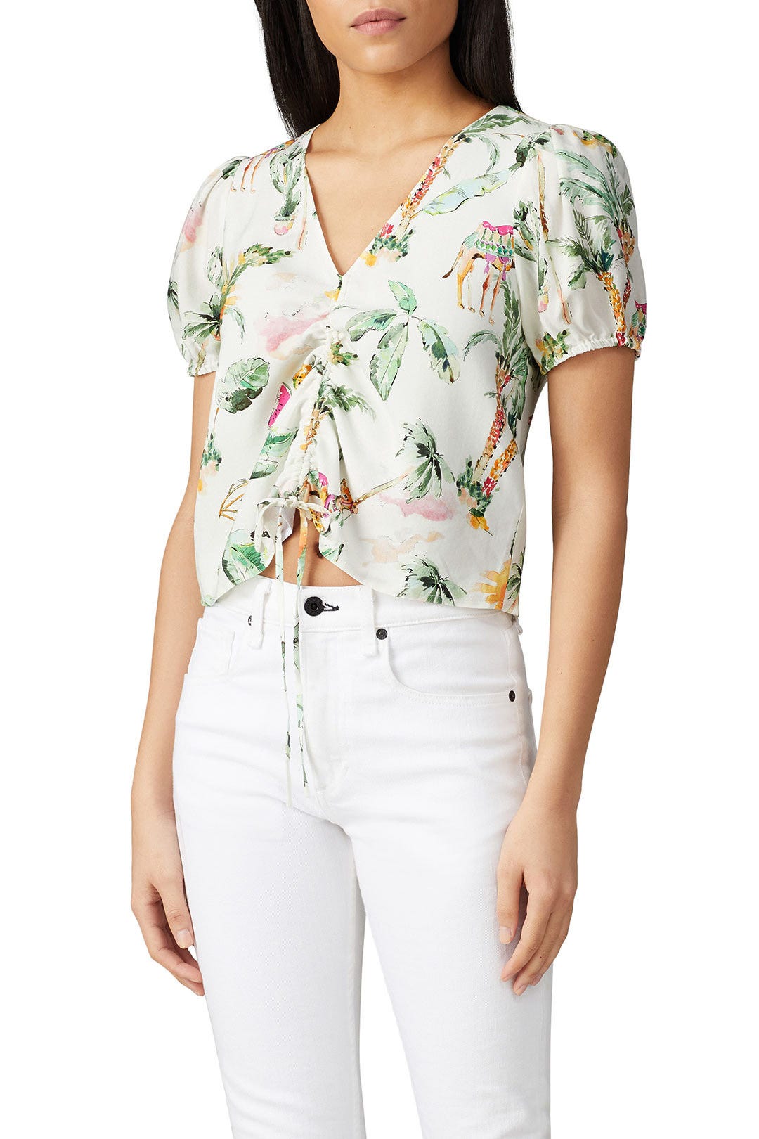 Jaclyn Ruched Detail Top by Line + Dot 2