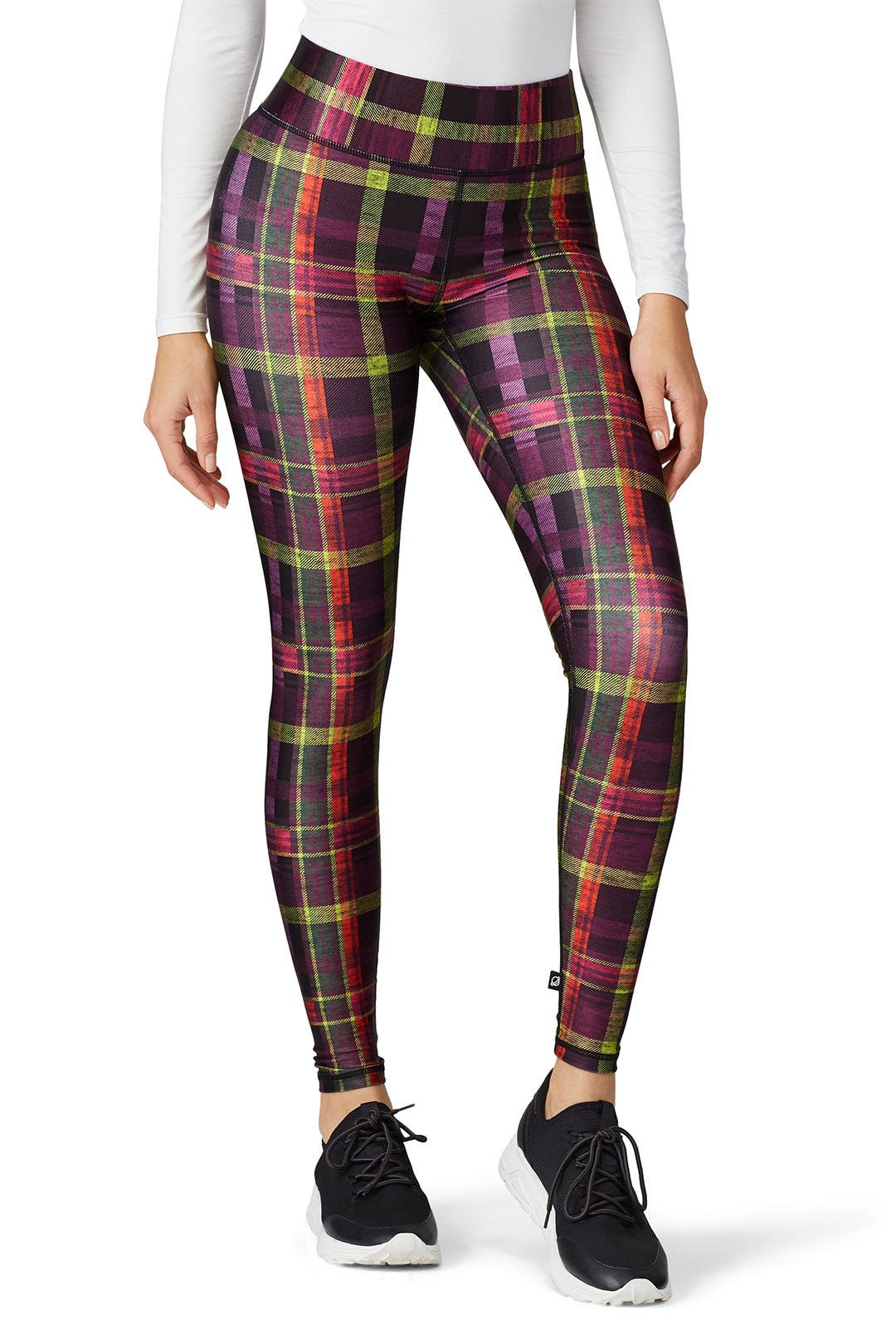 As If Plaid Tall Band Leggings by Terez 1