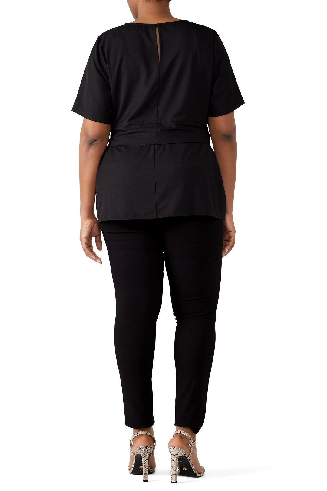 Short Sleeve Tie Front Top by ELOQUII 2
