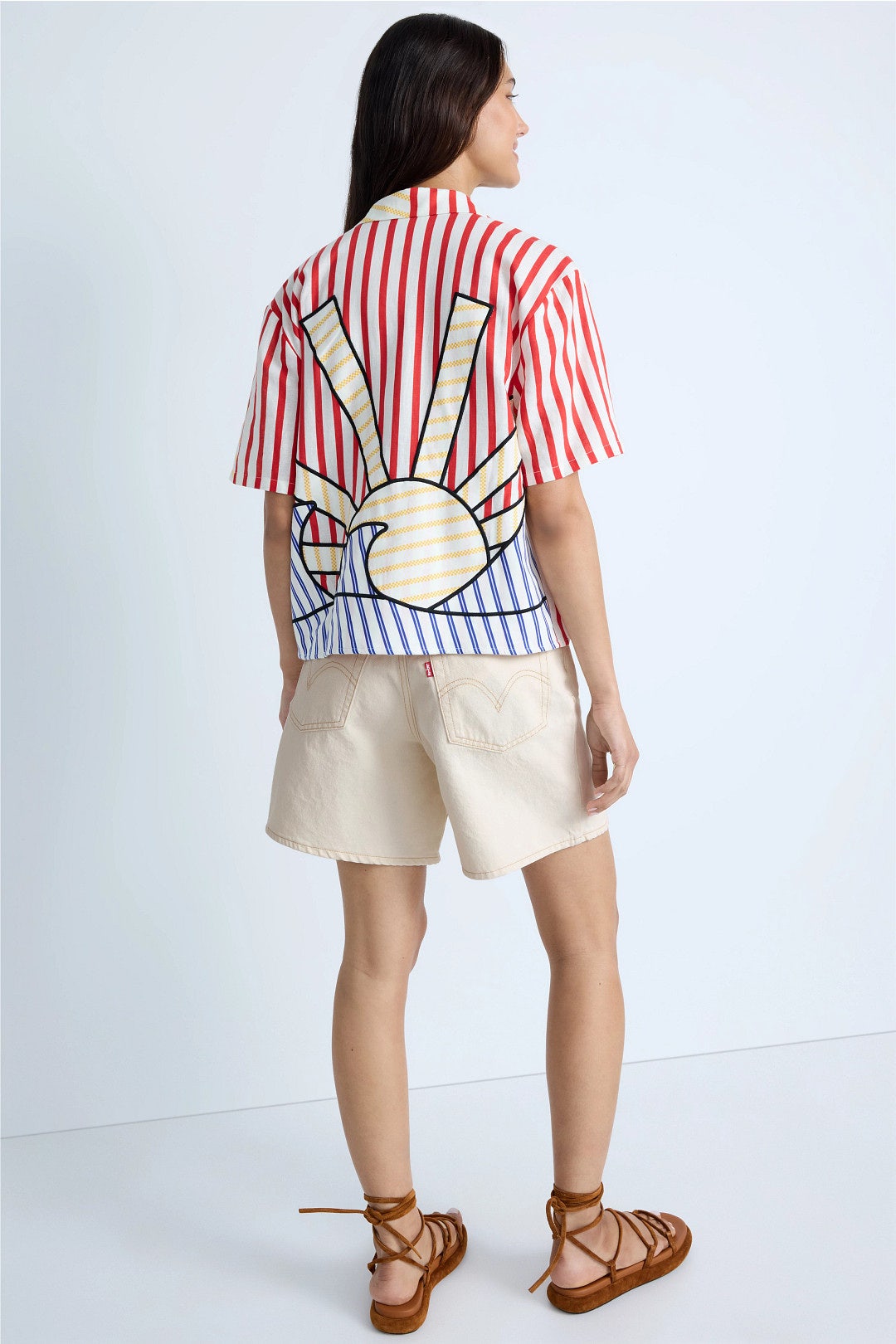 White High Rise Baggy Shorts by Levi's 2