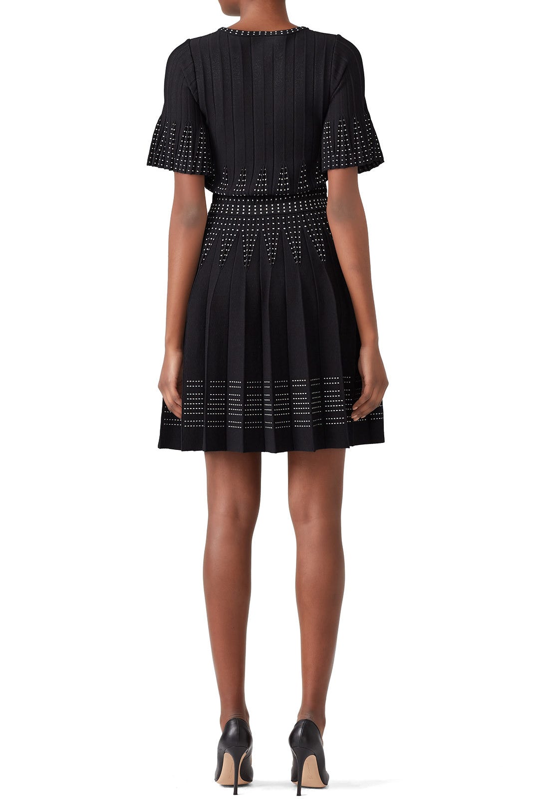 Black Stiched Knit Dress by Alexia Admor 2
