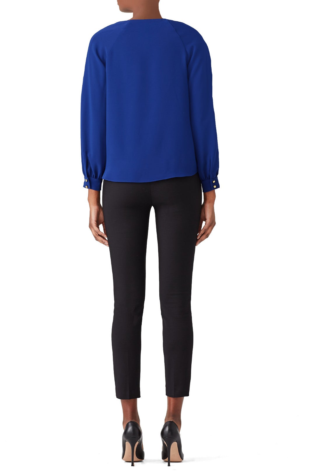 Blue Side Button Top by Amanda Uprichard 2