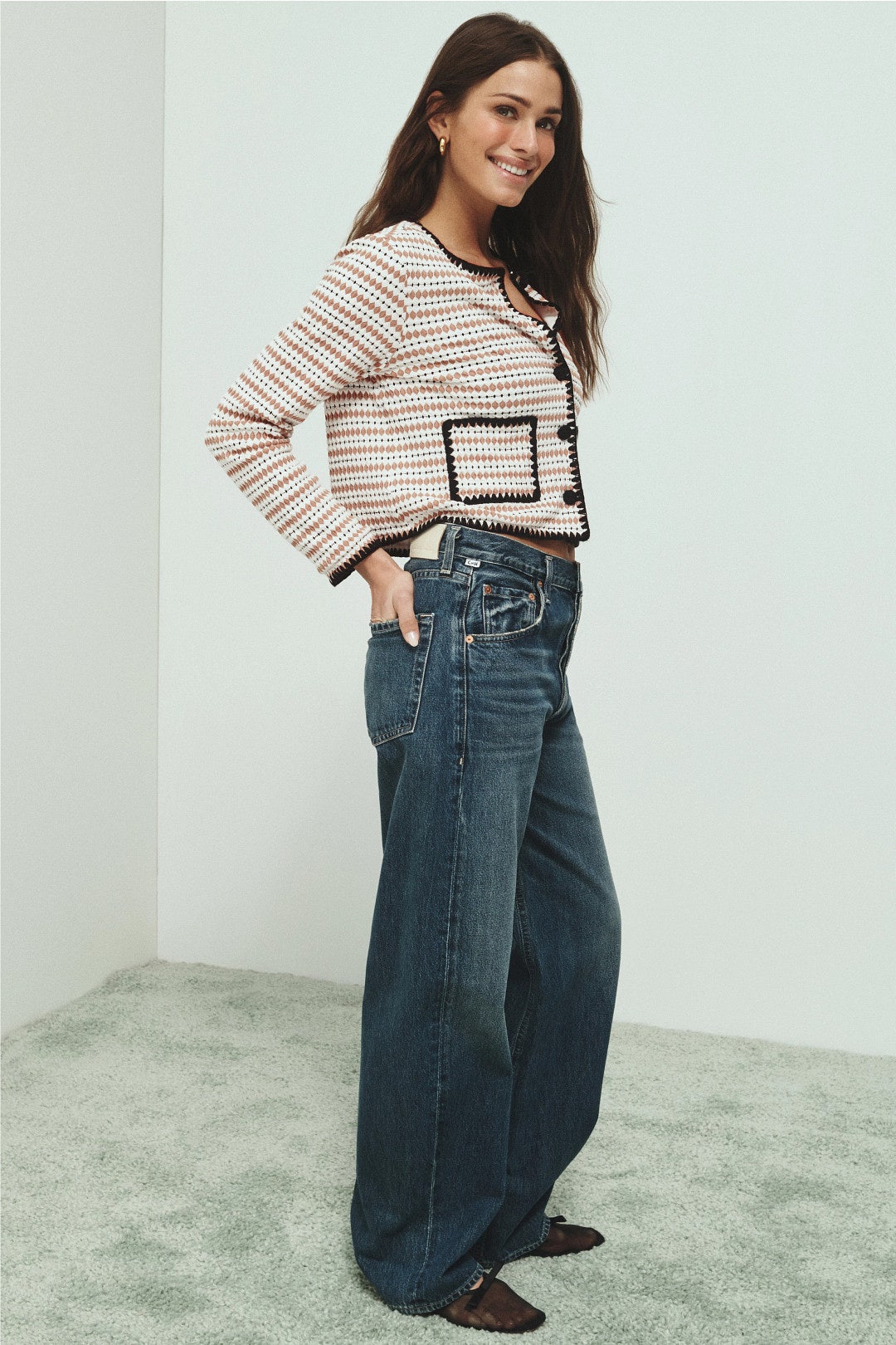 Crochet Detailed Knit Cardigan by CeCe 1