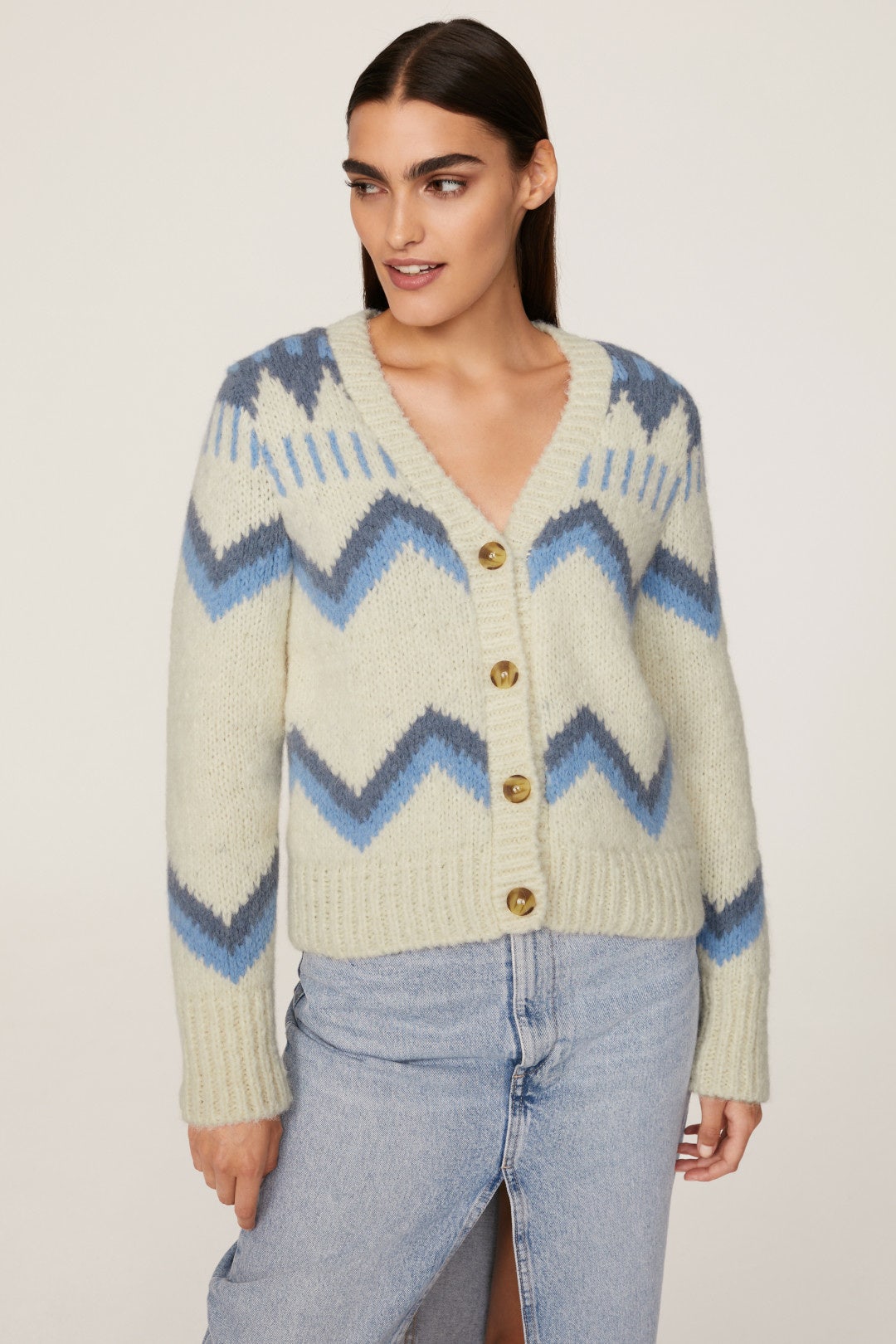Icelyn Fair Isle Cardigan by FAHERTY BRAND 1