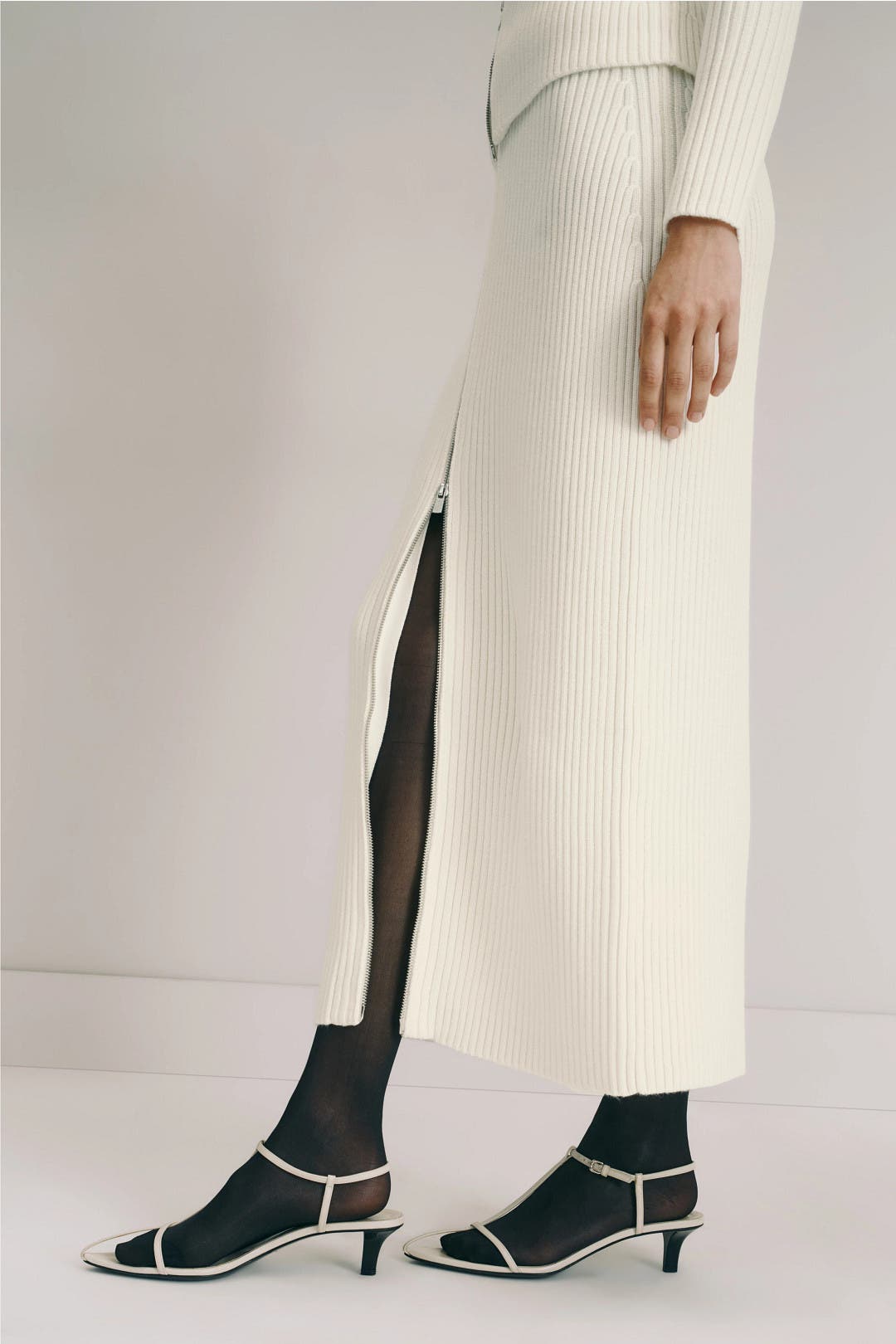 Zip Front Knit Skirt by Rosetta Getty x RTR | Rent the Runway