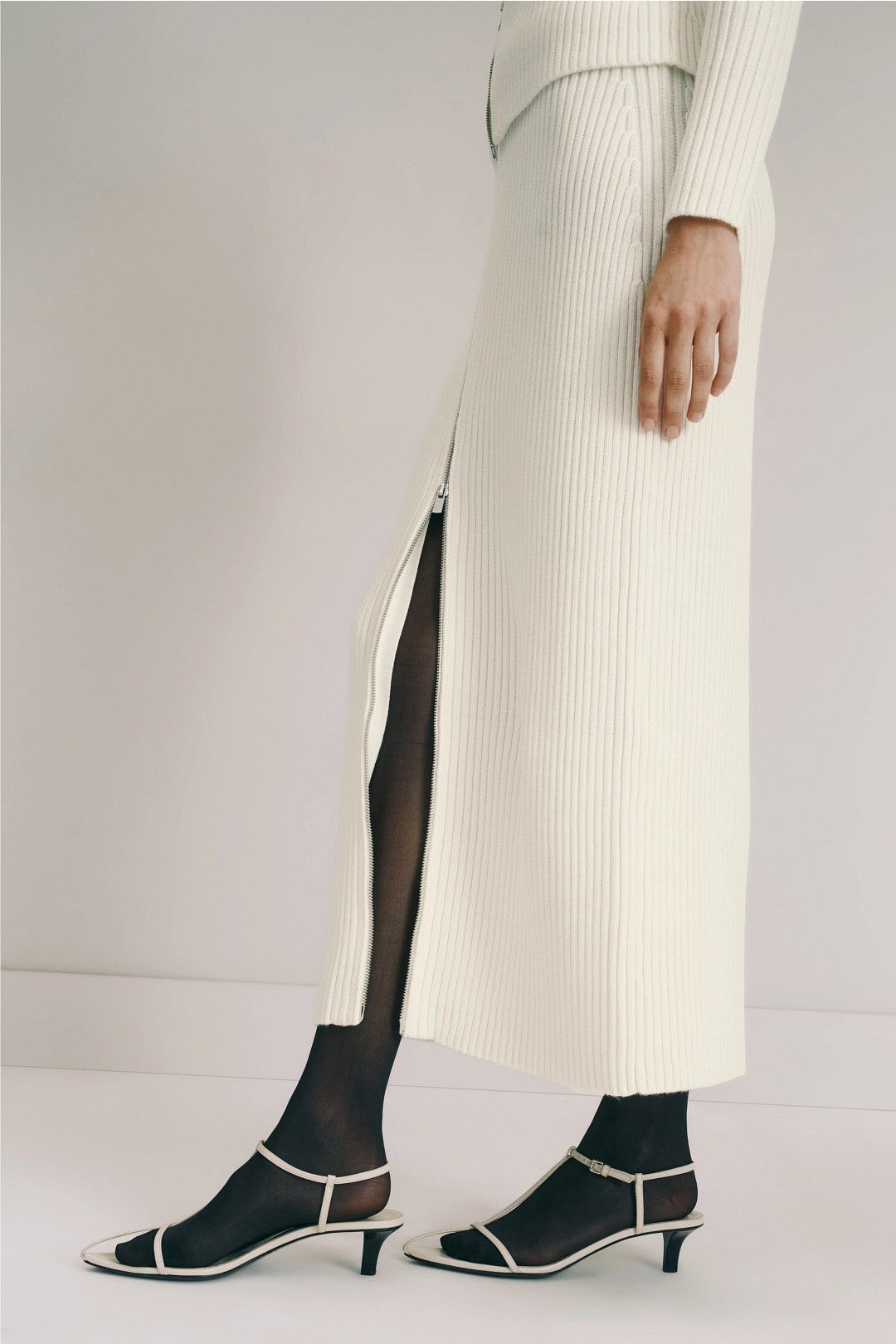 Zip Front Knit Skirt by Rosetta Getty x RTR 1