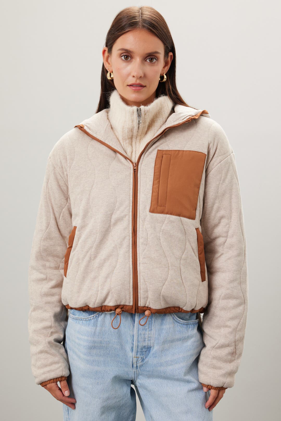 Quilted Zip Up Coat by Spiritual Gangster | Rent the Runway