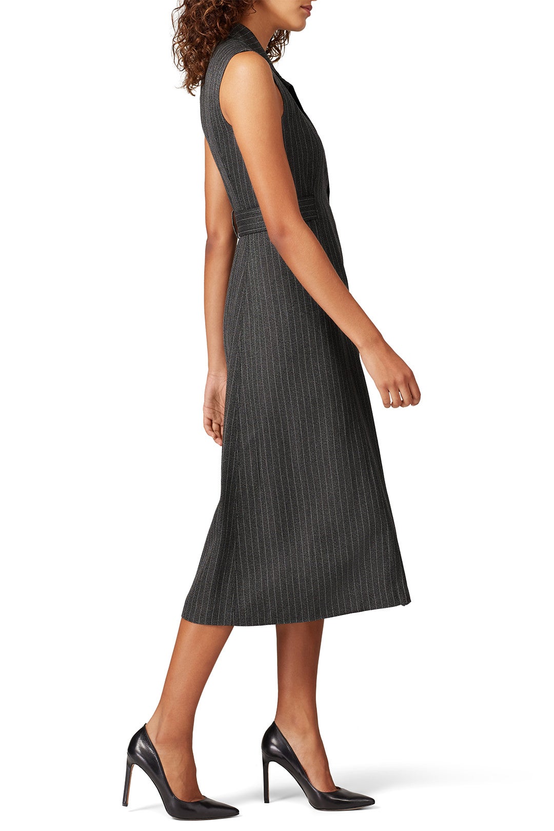 Pinstripe Suiting Trench Dress by Jason Wu 1