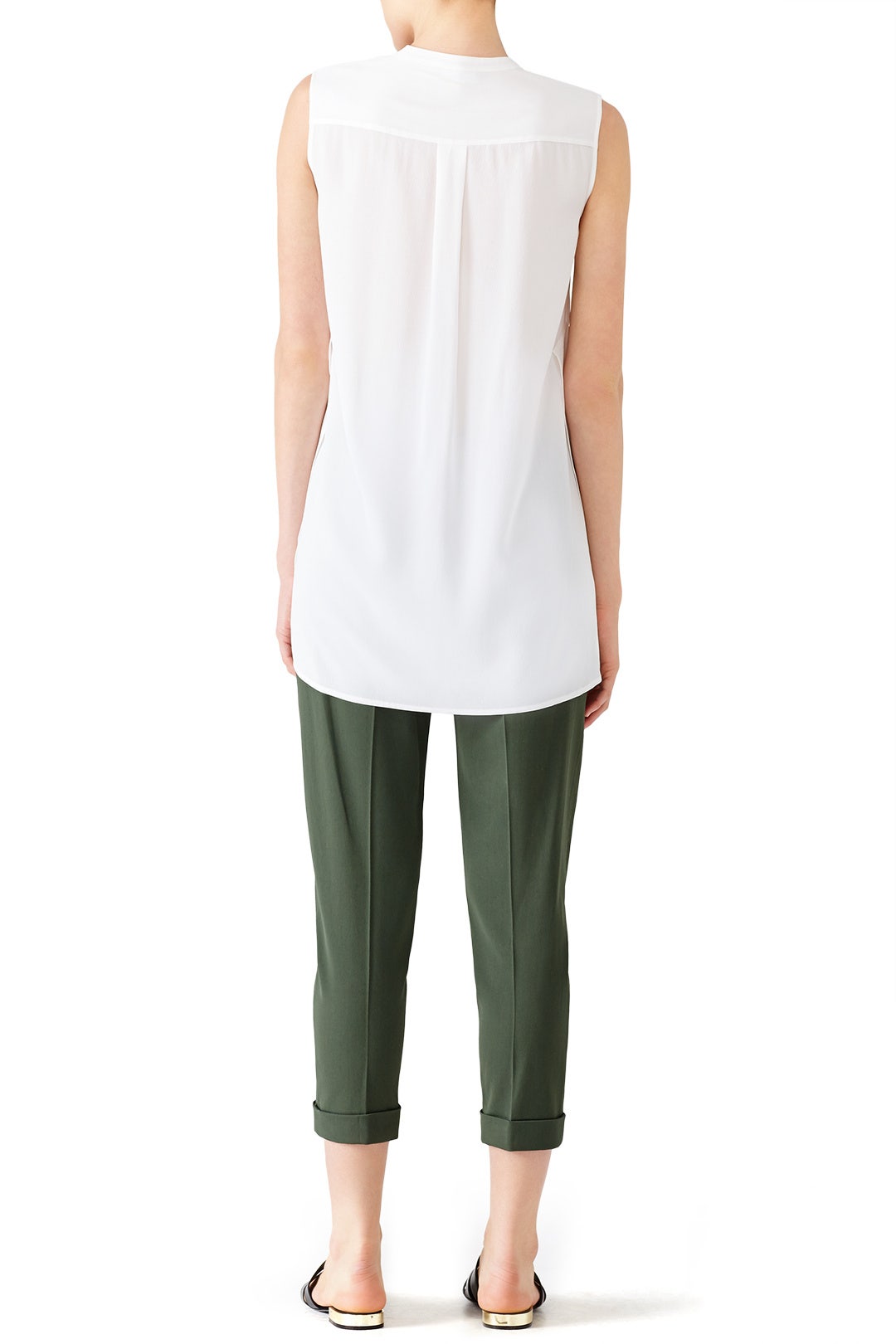 White Crewneck Tunic by VINCE. 2