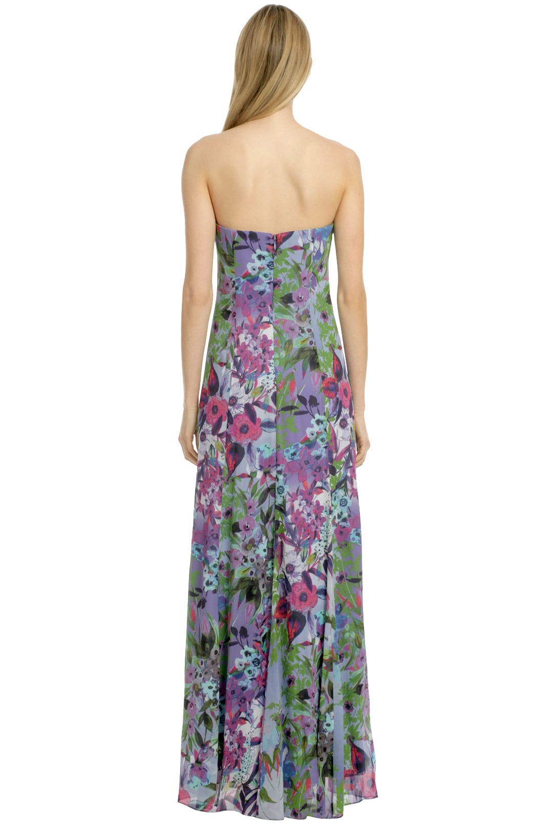 パーティードレス Angelina Botanic Silk Maxi Dress Nicole Miller Angelina Botanic Silk Maxi Dress - Runway Catalog
