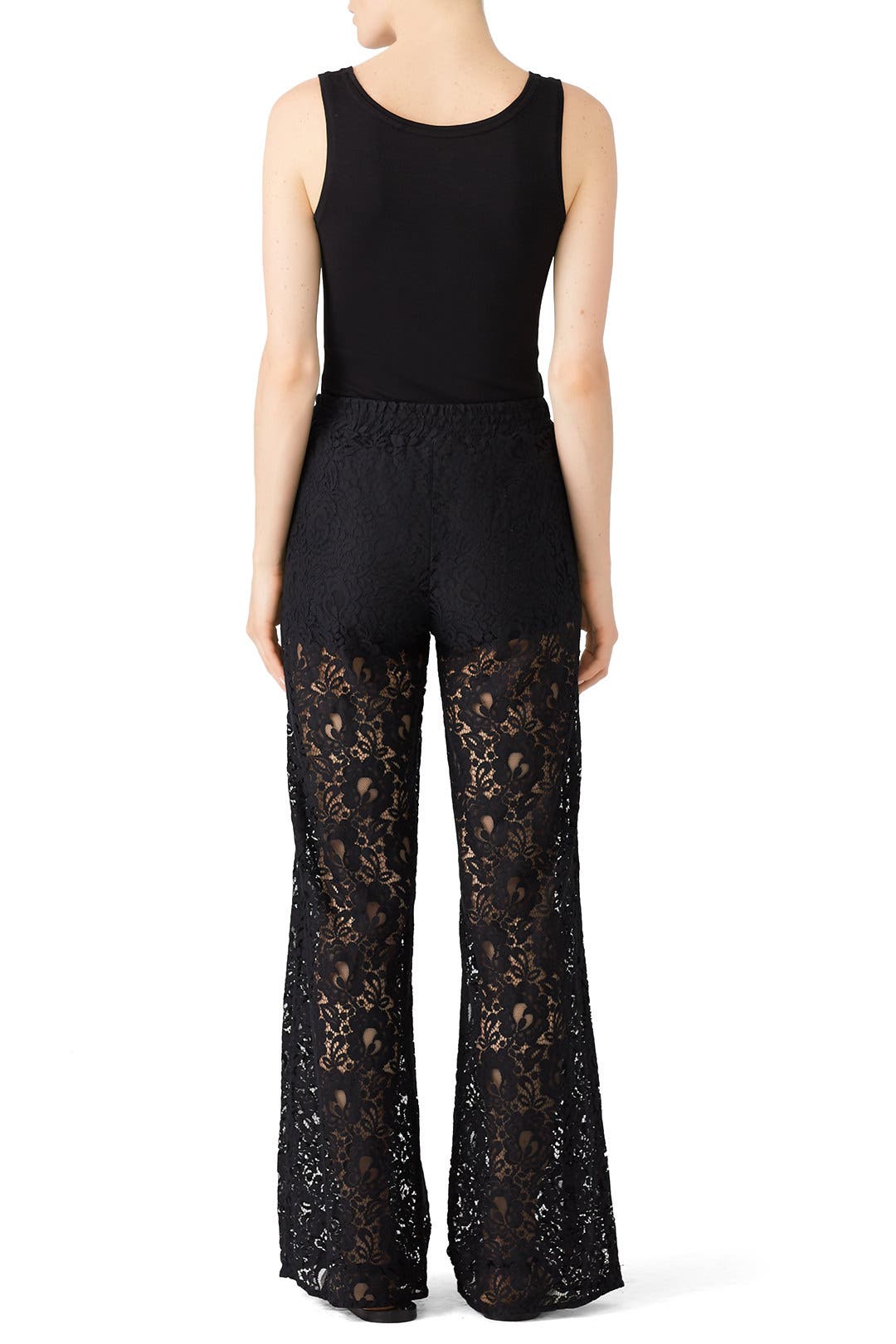 Spangle Lace Short Pants ブラック black Sallie Black Lace Pants by PINKO | Rent the Runway