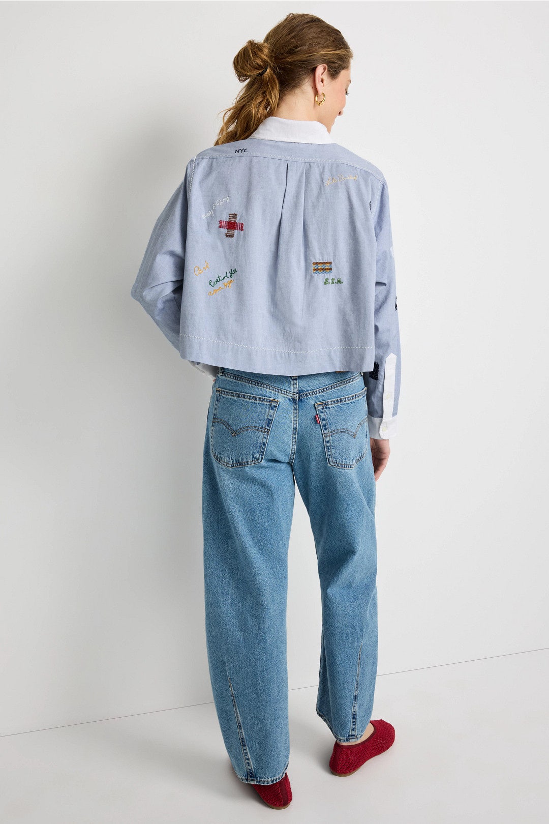 Claira Embroidered Button Down Top by Sea New York 2