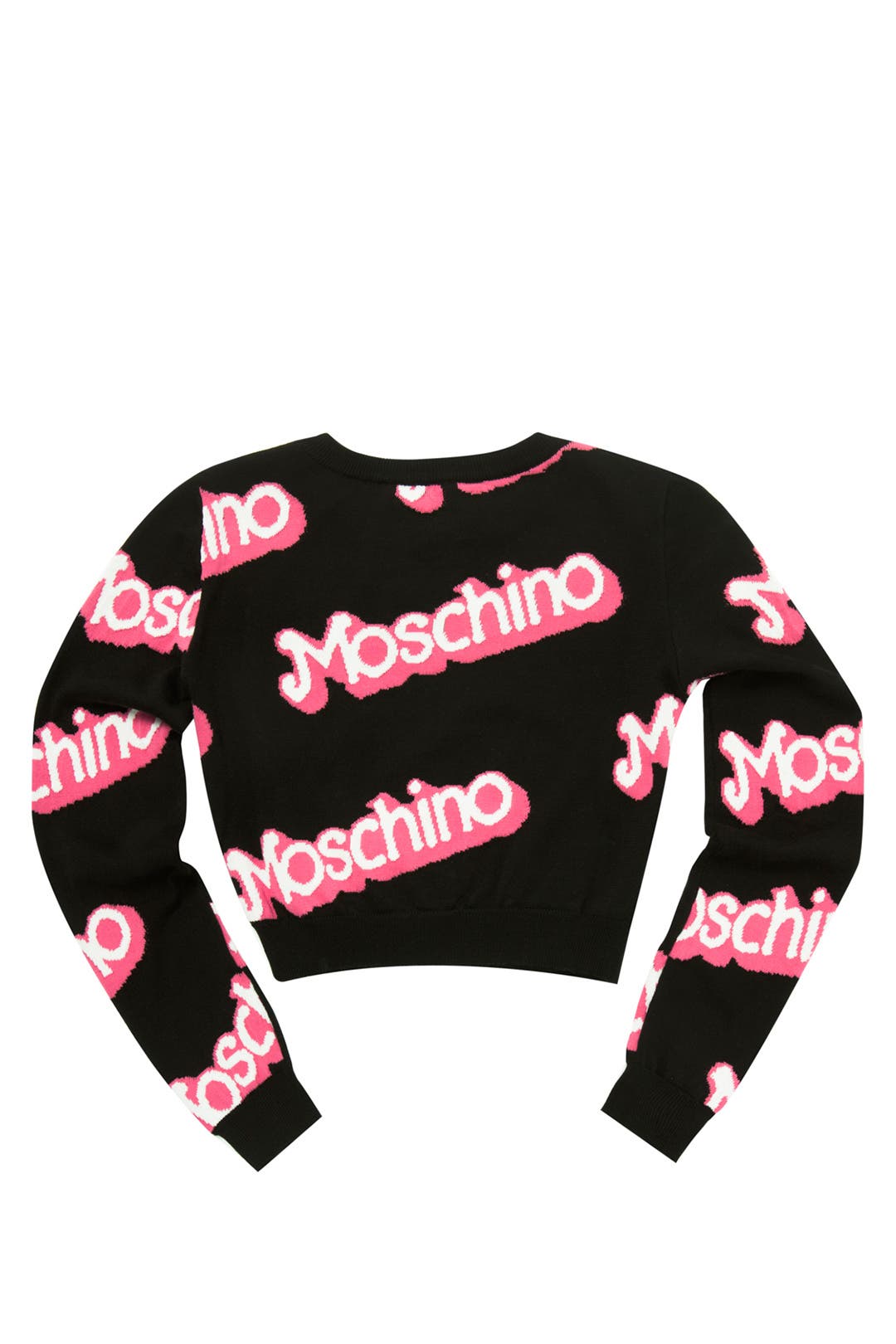 Black Think Pink Cropped Sweater by Moschino | Rent the Runway