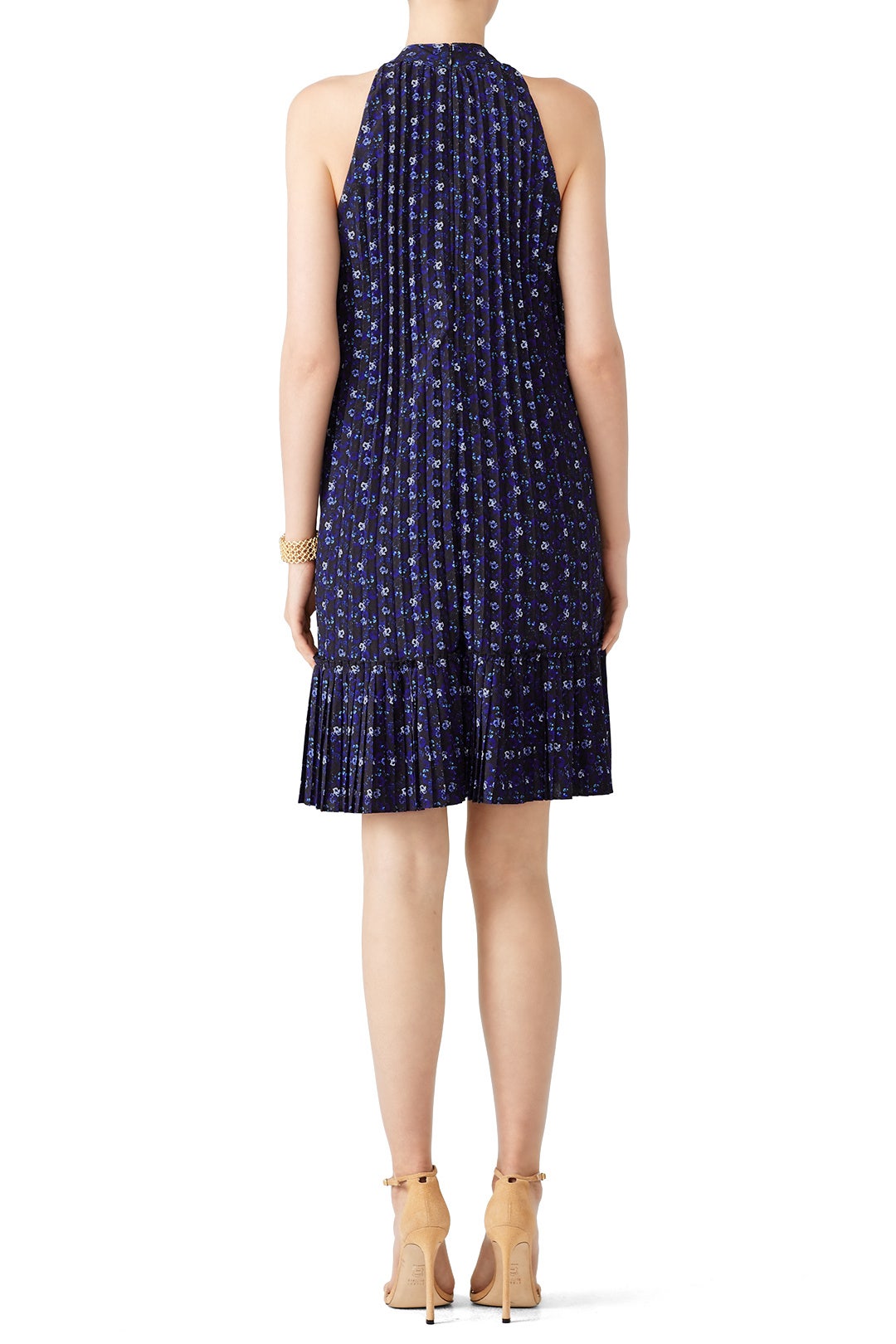 Mixed Blue Floral Dress by Nicole Miller 2