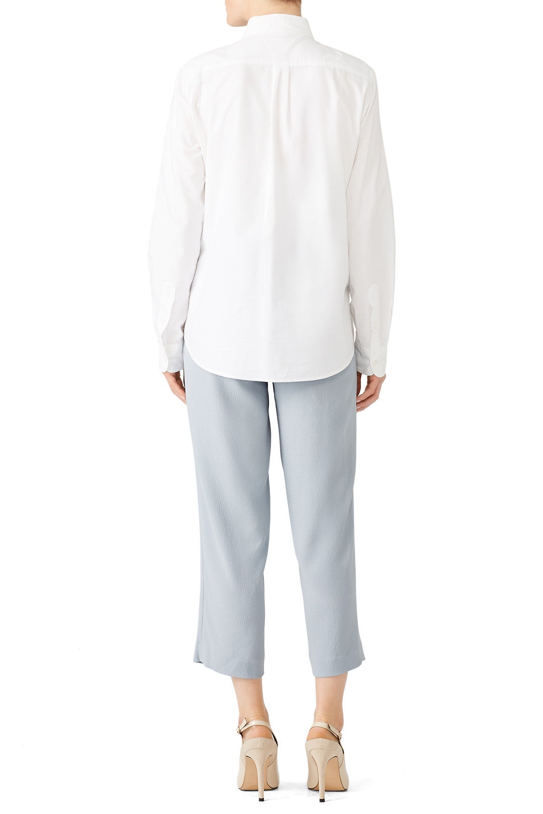 Blue Pleated Maternity Pants by Slate & Willow 1