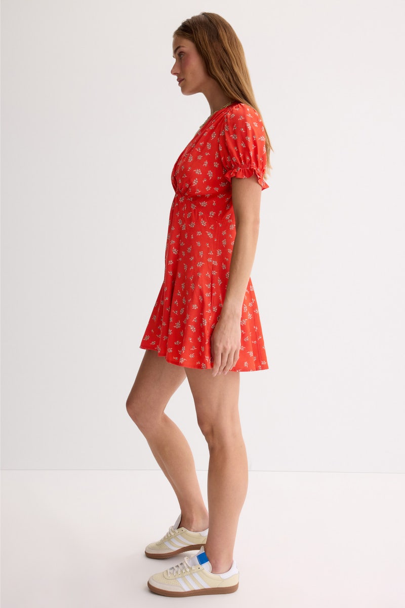 Red Printed Romper by Polo Ralph Lauren - Photo 1
