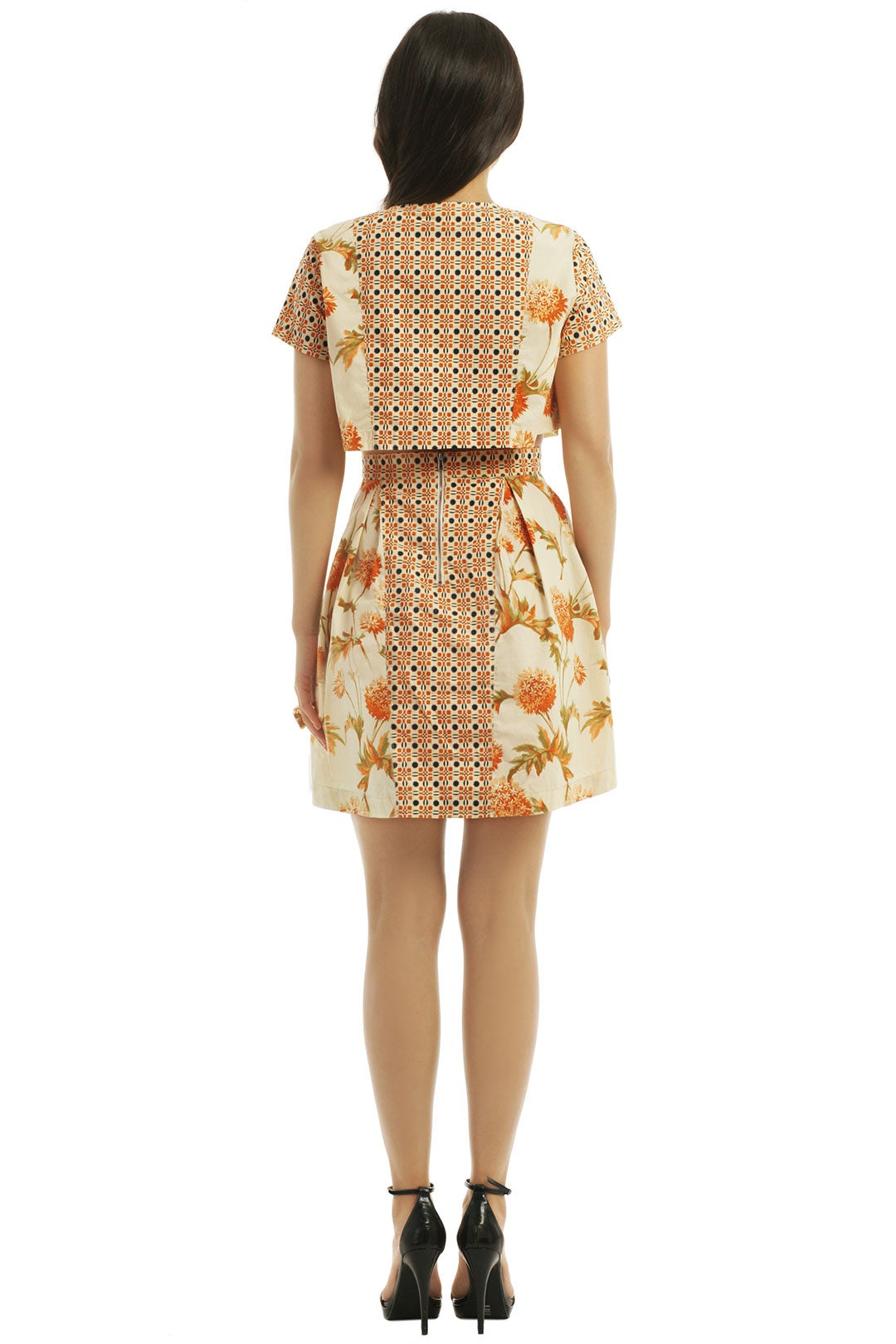 Orange Stamp It Dress by Suno 1