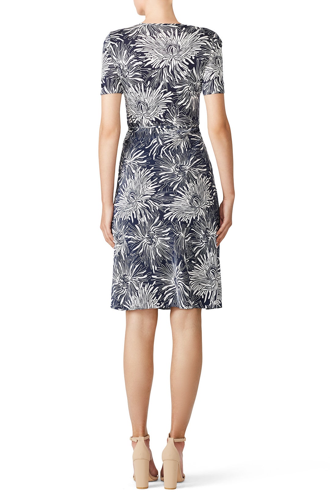 Navy Flare Wrap Dress by Diane von Furstenberg 1
