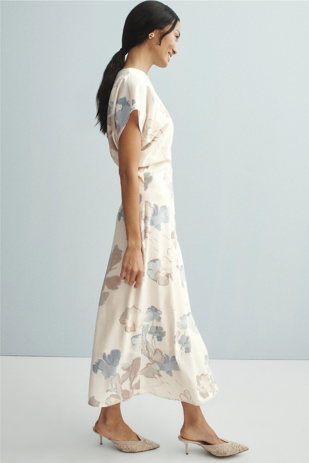 Floral Printed Midi Dress by Luxely 2