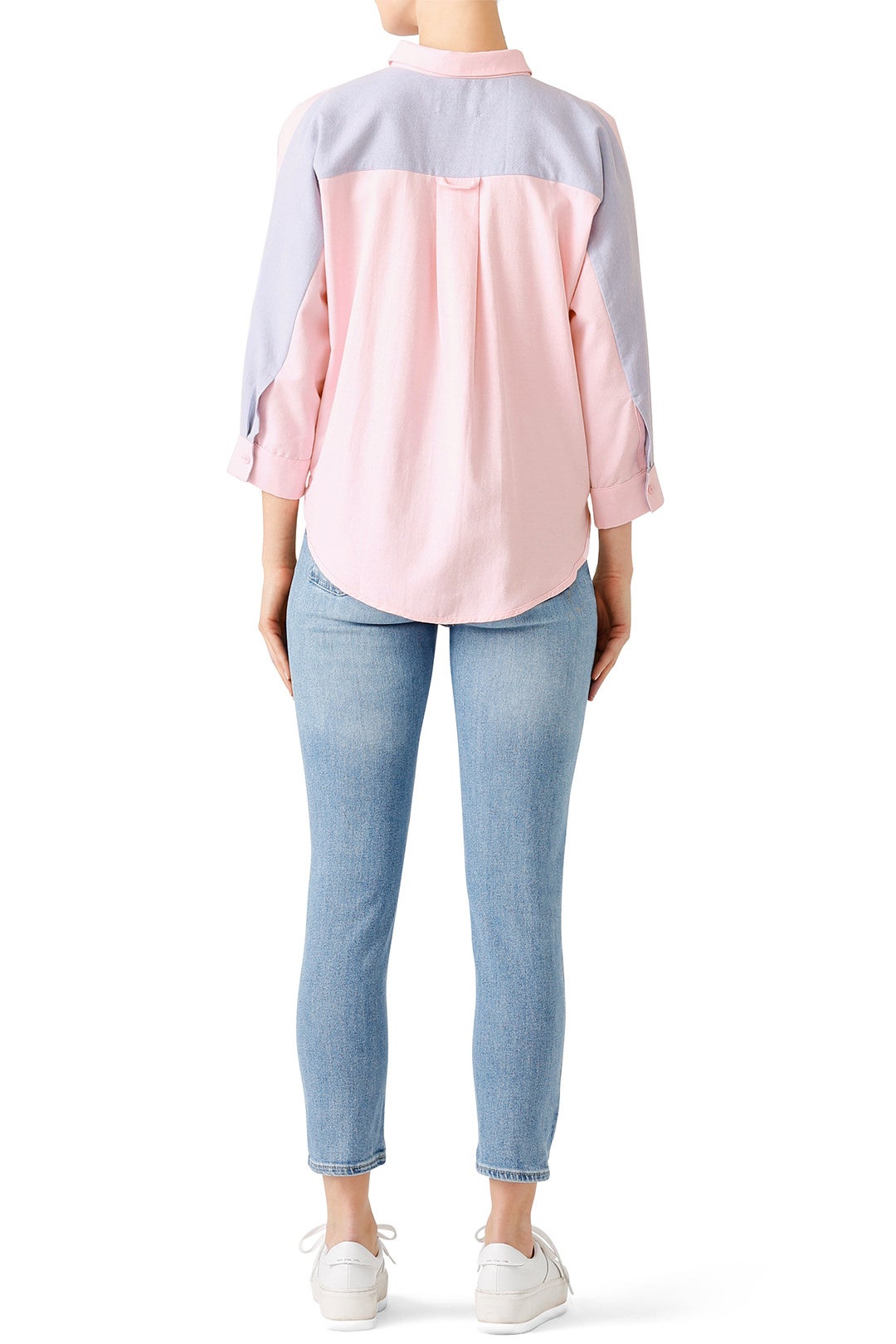 Two Tone Button Down Top by EVIDNT 2