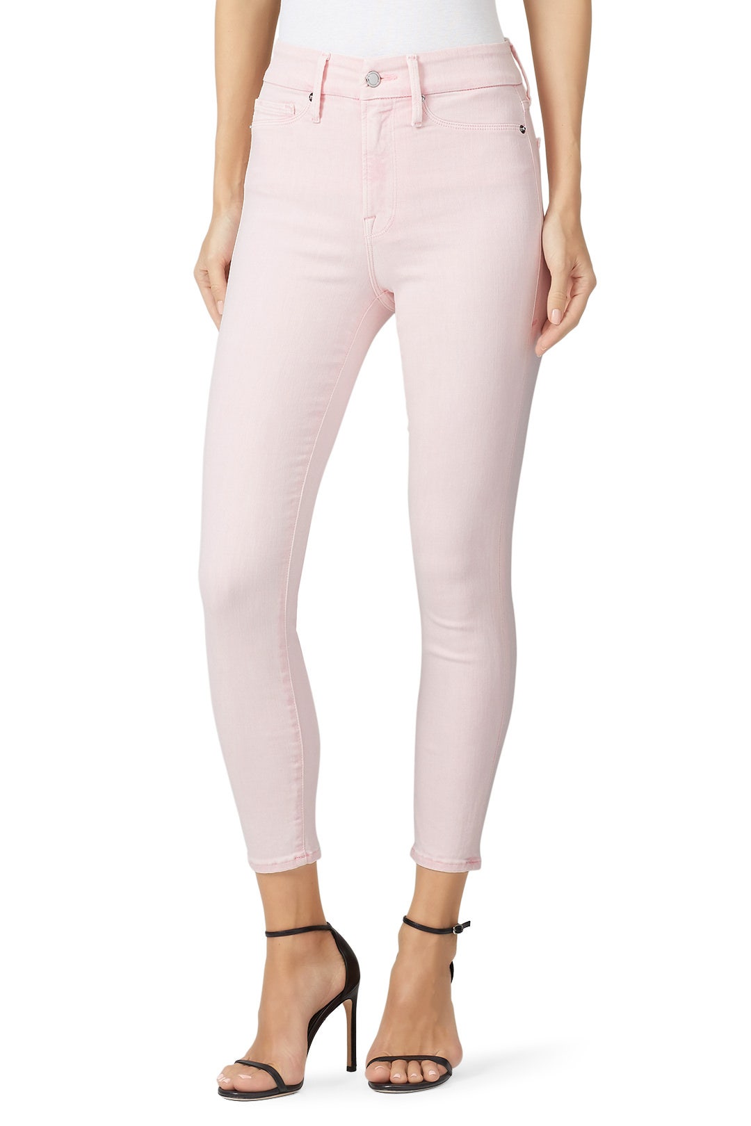 Good Waist Crop Pink Jeans by GOOD AMERICAN 1
