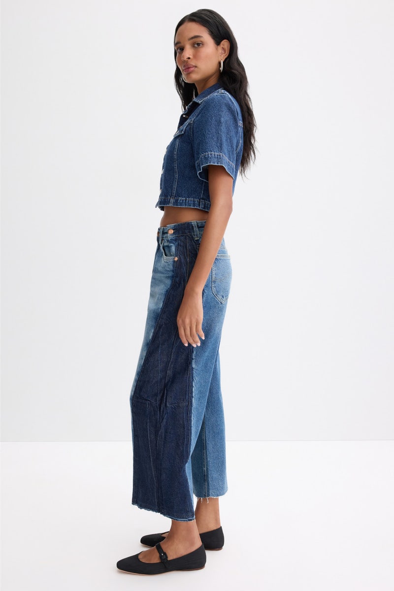 Denim Trucker Short Sleeve Top by Joe's Jeans - Photo 1