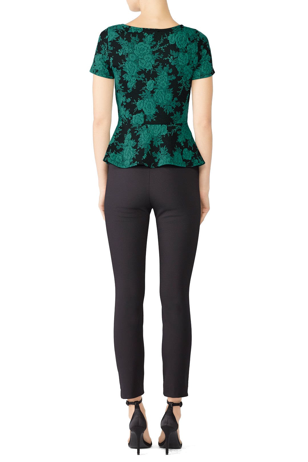Teal Knit Peplum Top by Slate & Willow 2