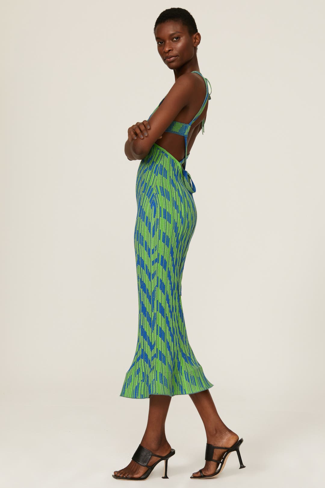 Green Cutout Maxi Dress by Philosophy di Lorenzo Serafini