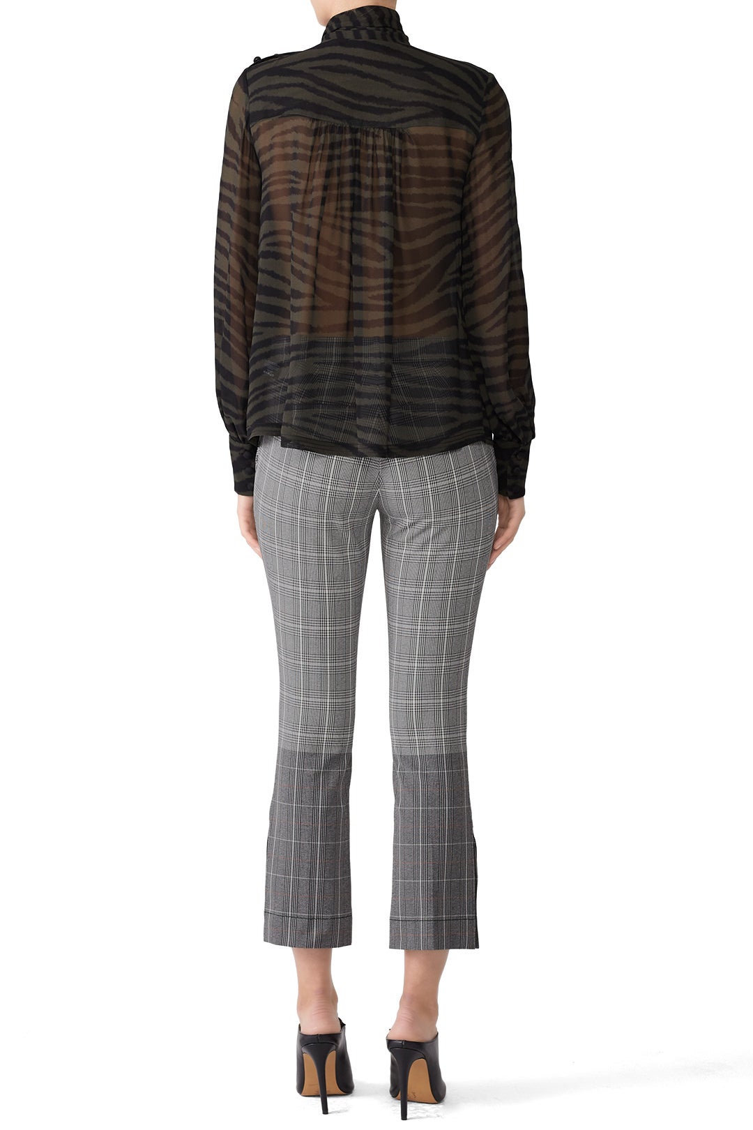 Tie Neck Tiger Print Top by Proenza Schouler 1