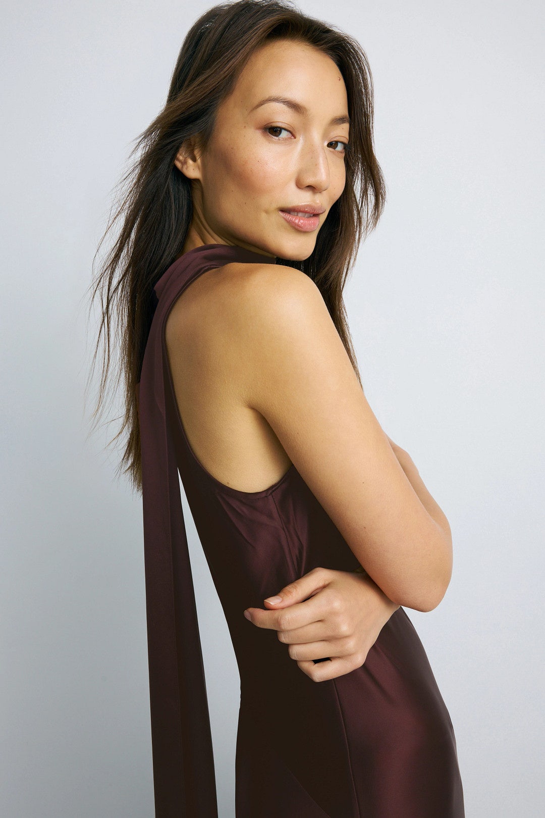 Fae Satin Sash Detail Gown by Reiss 1