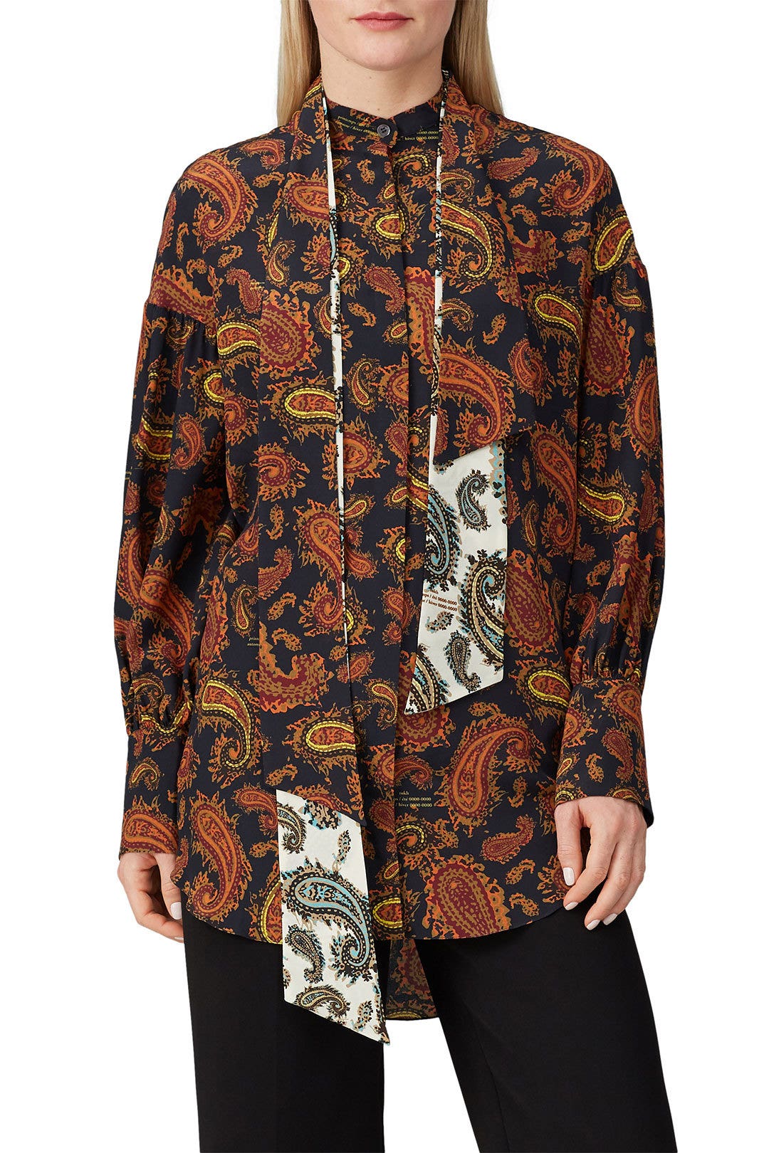 Double Tie Neck Blouse by rokh 1