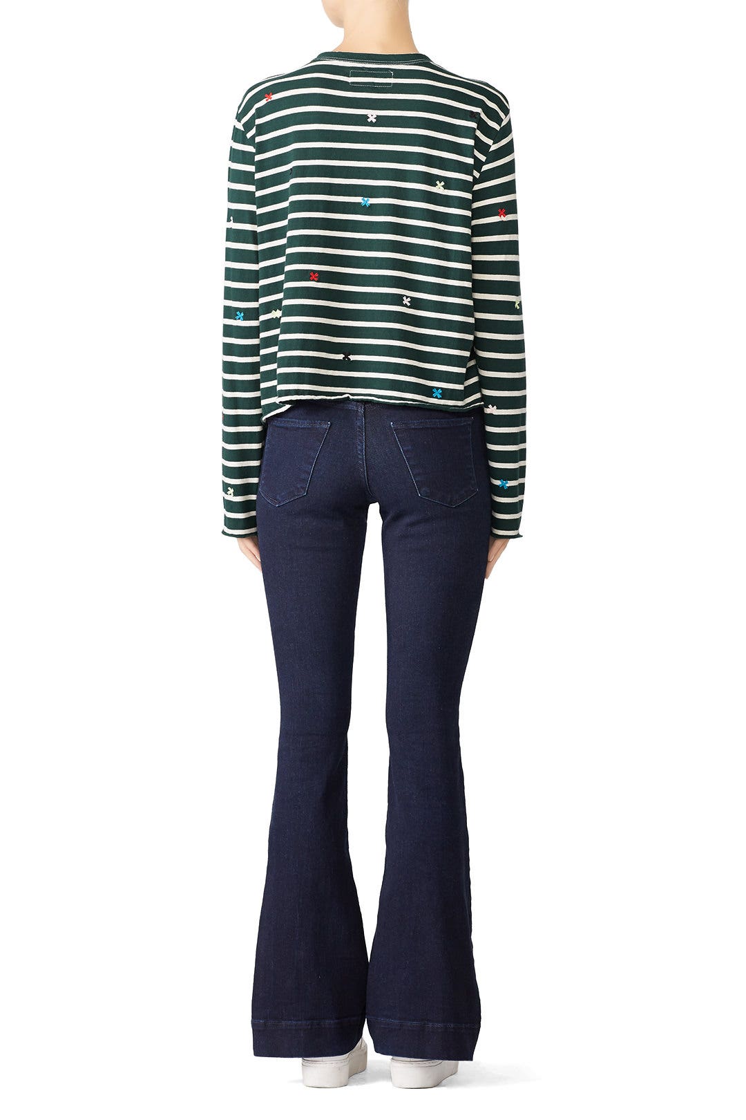 The Long Sleeve Crop Tee by The Great. 1