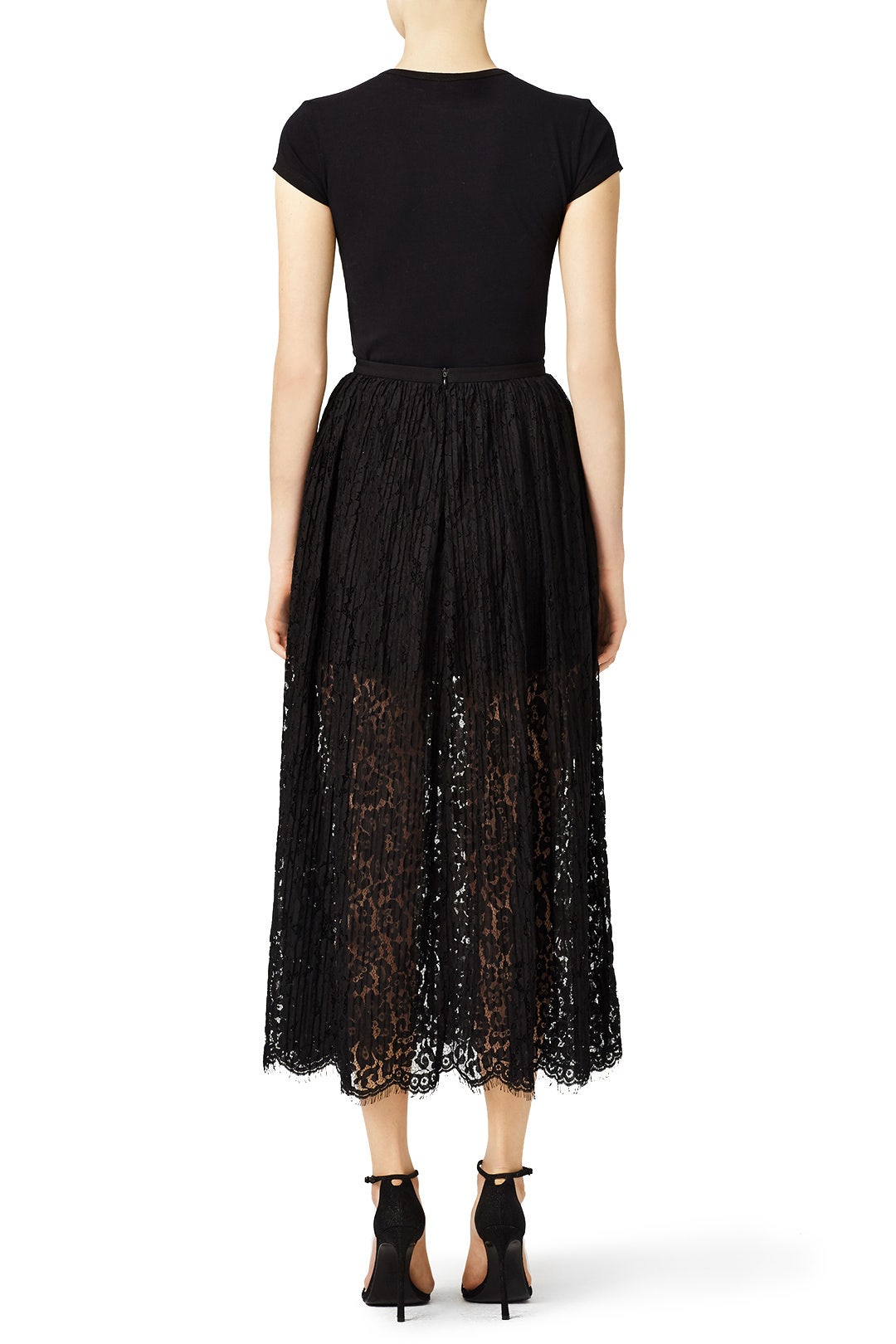 Stand Still Black Lace Skirt by Keepsake 1