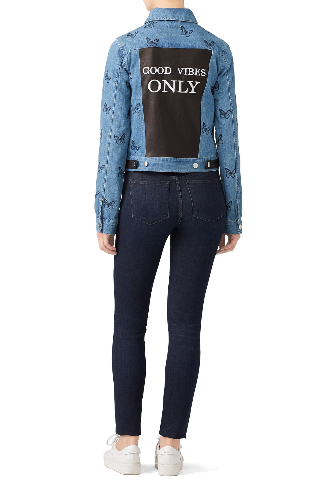 Good Vibes Only Denim Jacket by Samantha Sipos 2