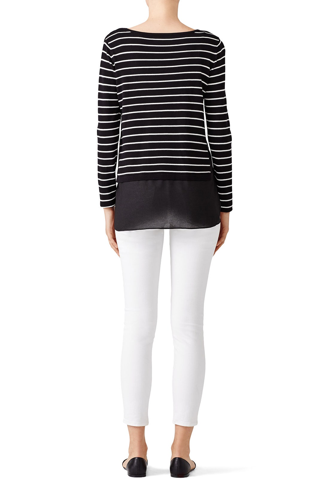 Striped Crew Sweater by Nicole Miller 1