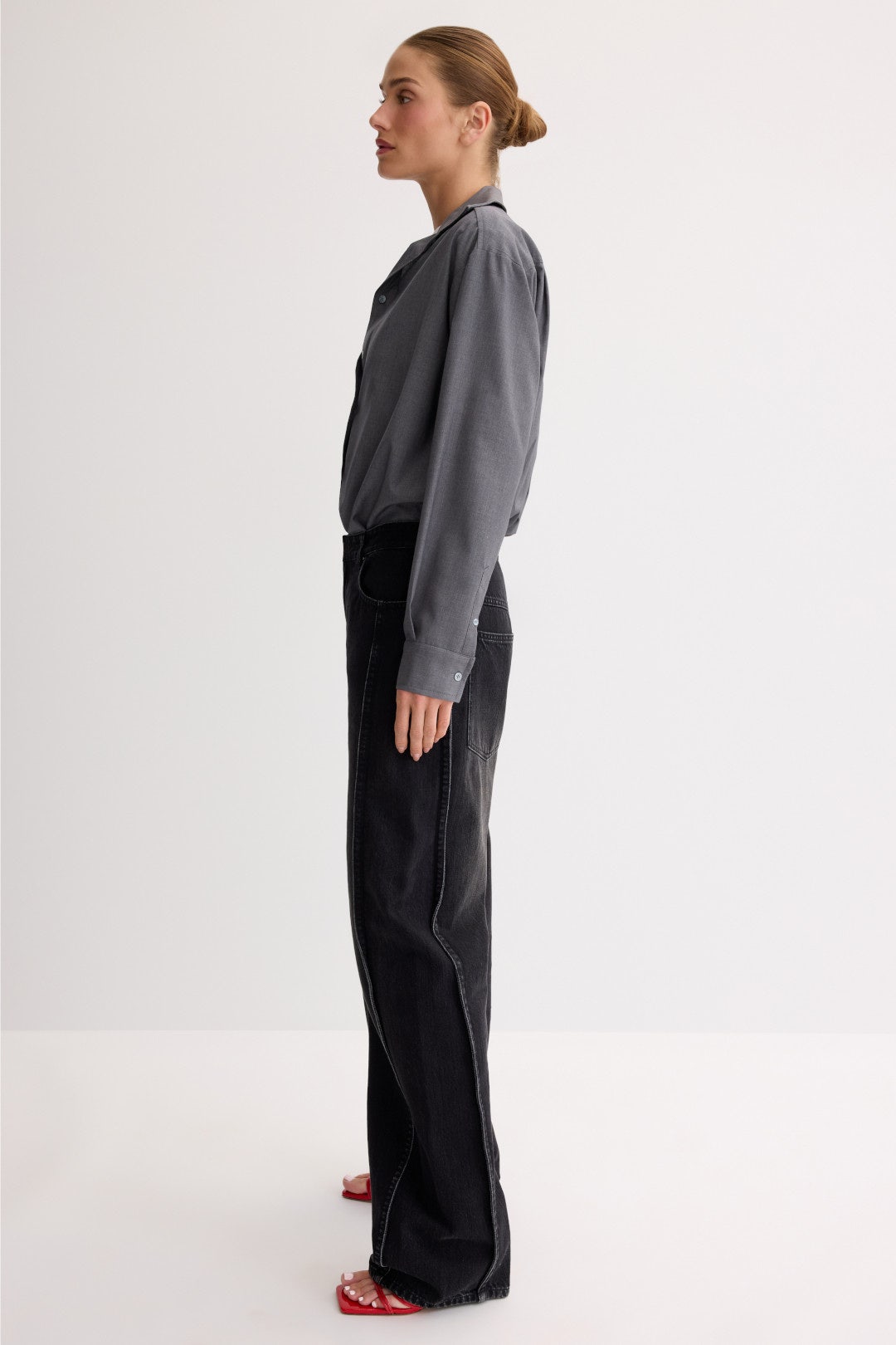 Vintage Black Denim Tuck Jean by Tibi 1