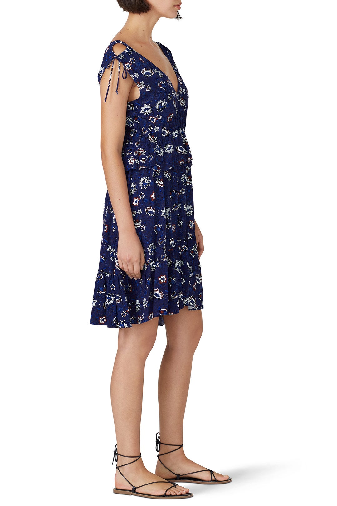 Navy Lotus Printed Dress by Thakoon x RTR 2