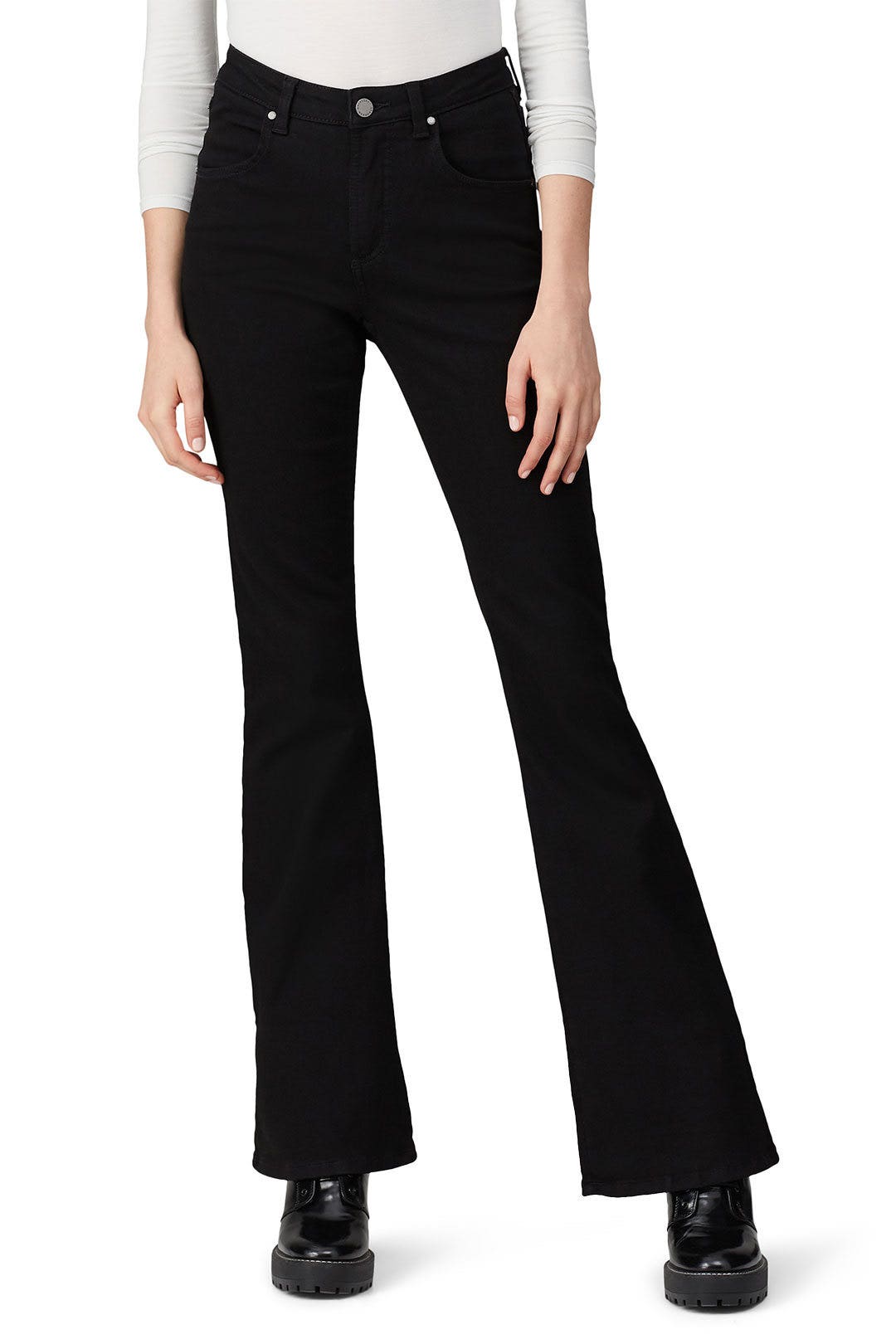 Black Sava High Rise Flare Jeans by Universal Standard 2