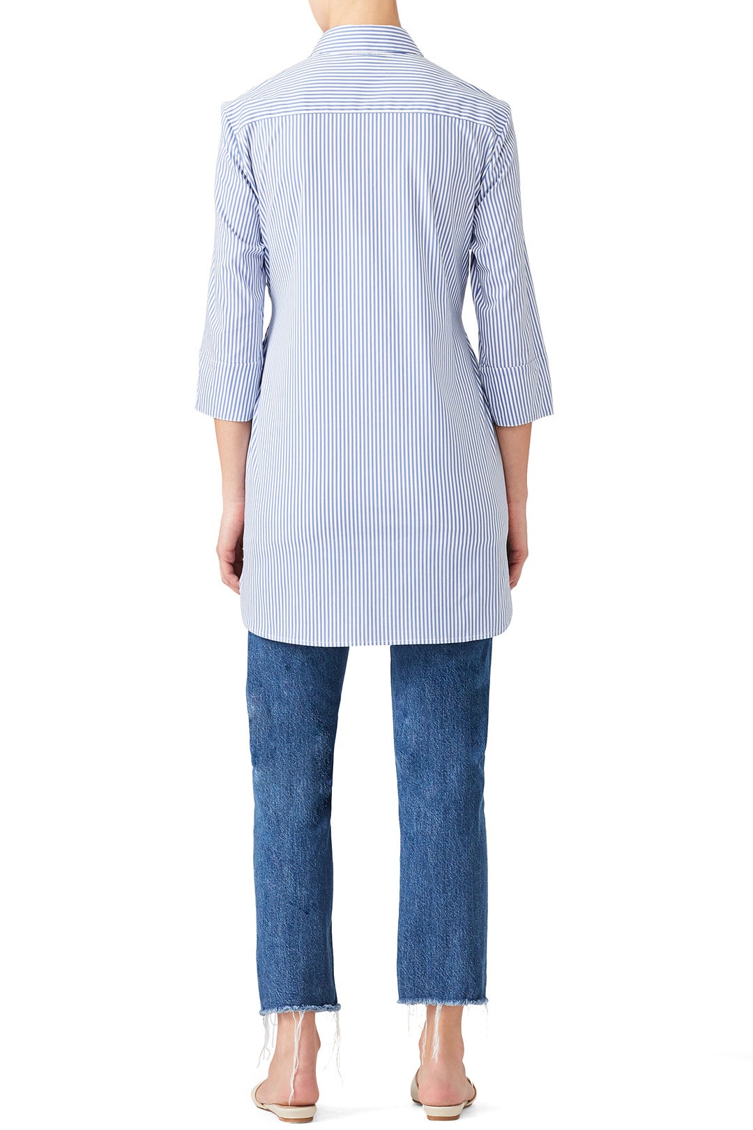 Blue Dora Maternity Shirt by Isabella Oliver 1